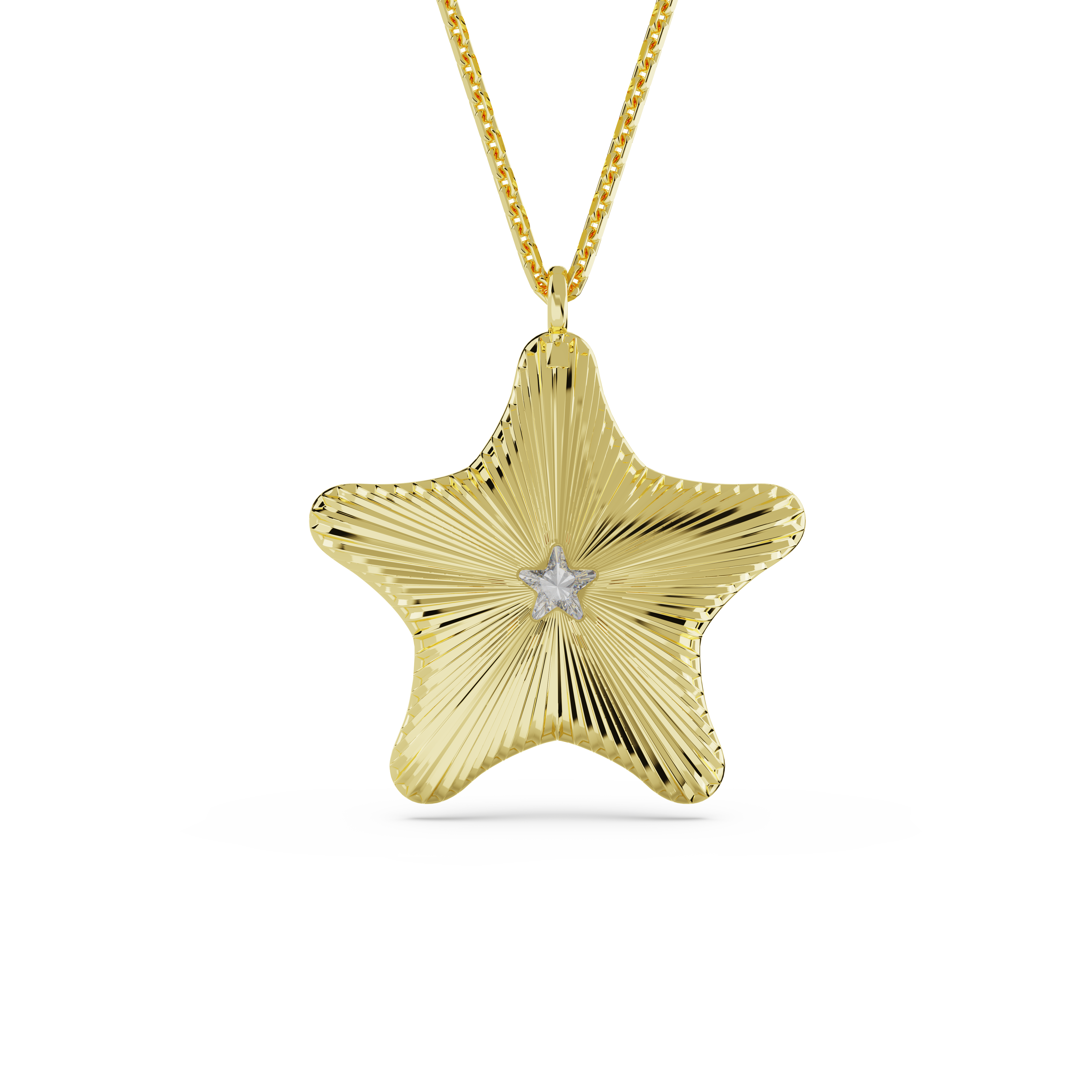 Swarovski Idyllia SCS pendant, Starfish, Blue, Gold-tone plated 5707049