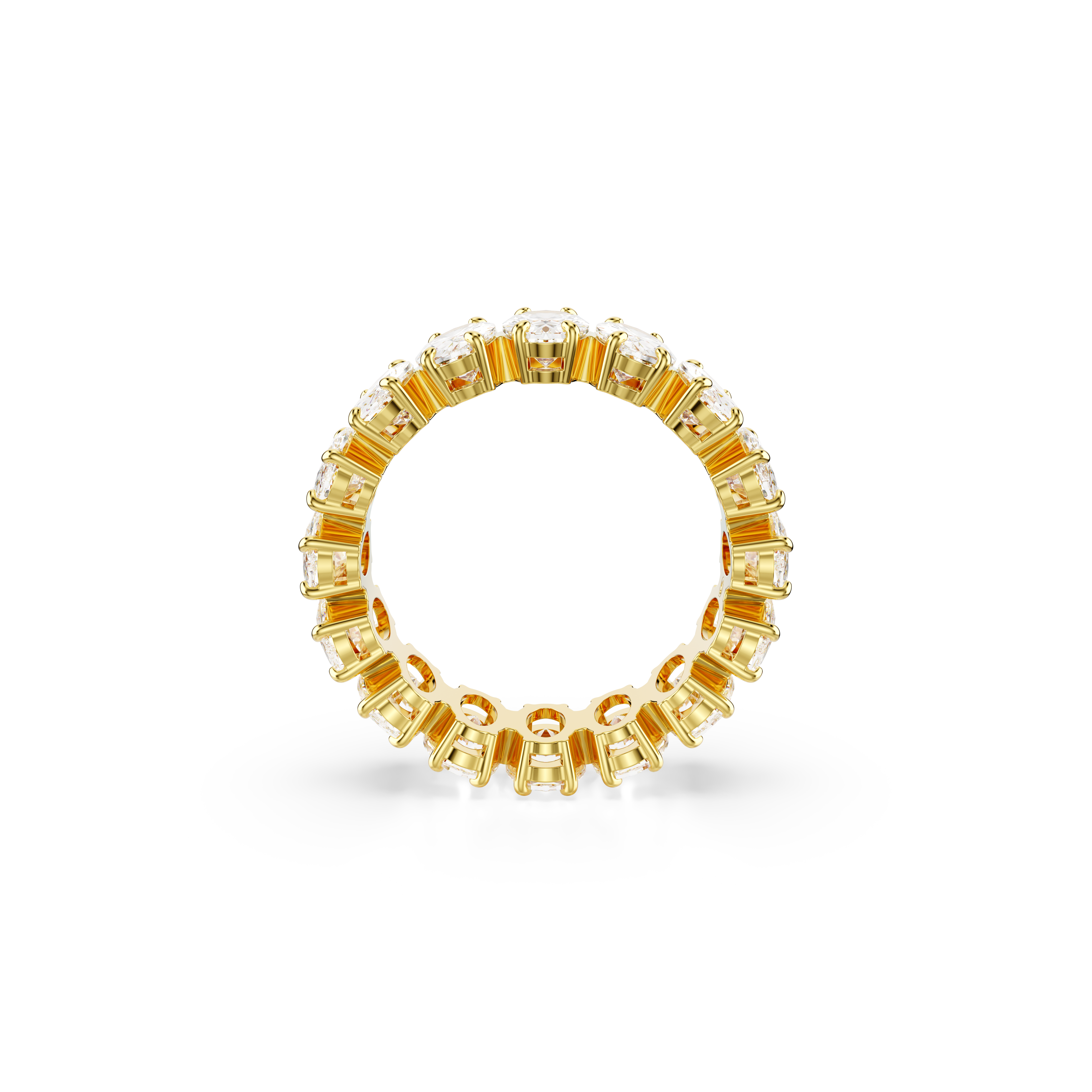 Swarovski Matrix ring, Oval cut, White, Gold-tone plated 5707191