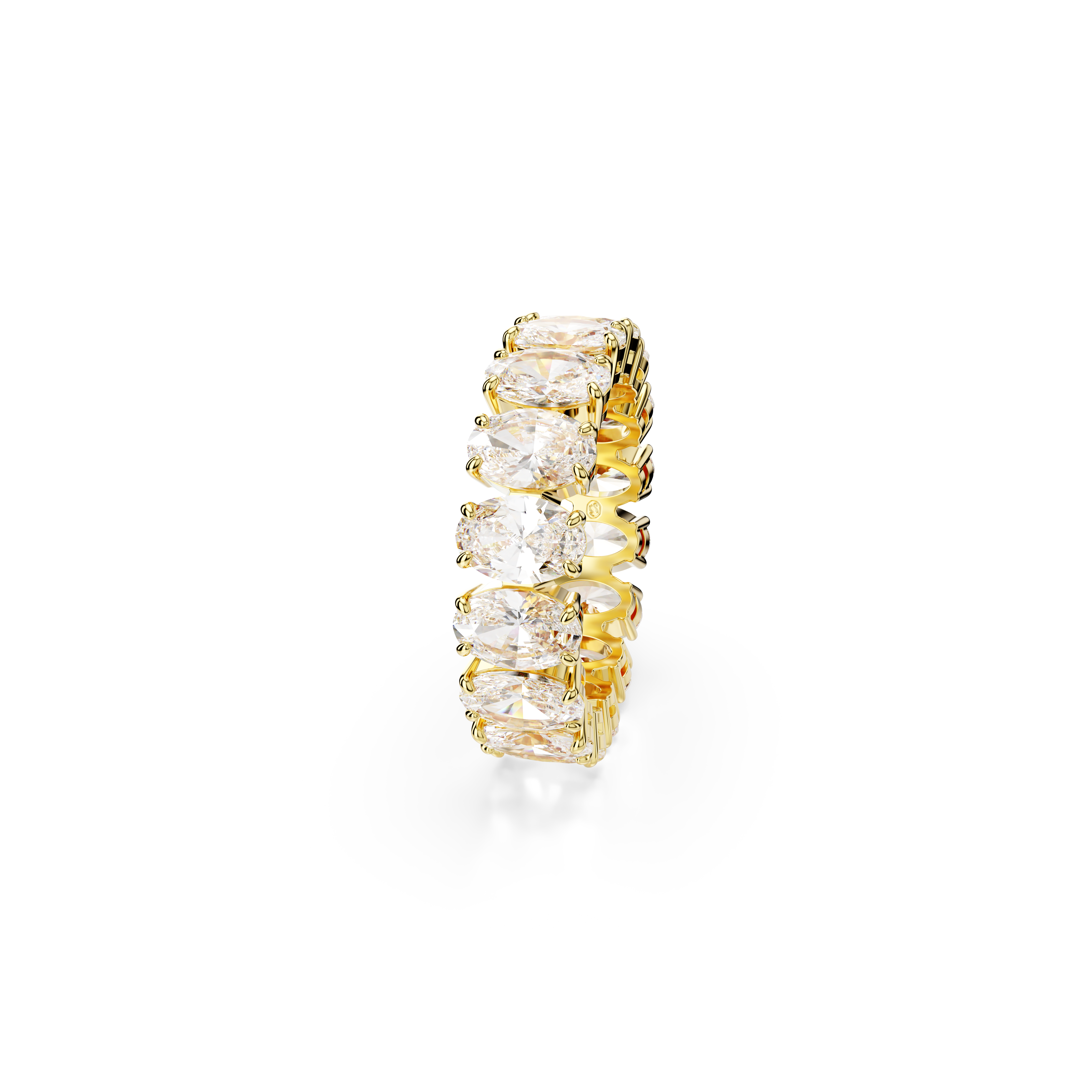 Swarovski Matrix ring, Oval cut, White, Gold-tone plated 5707192