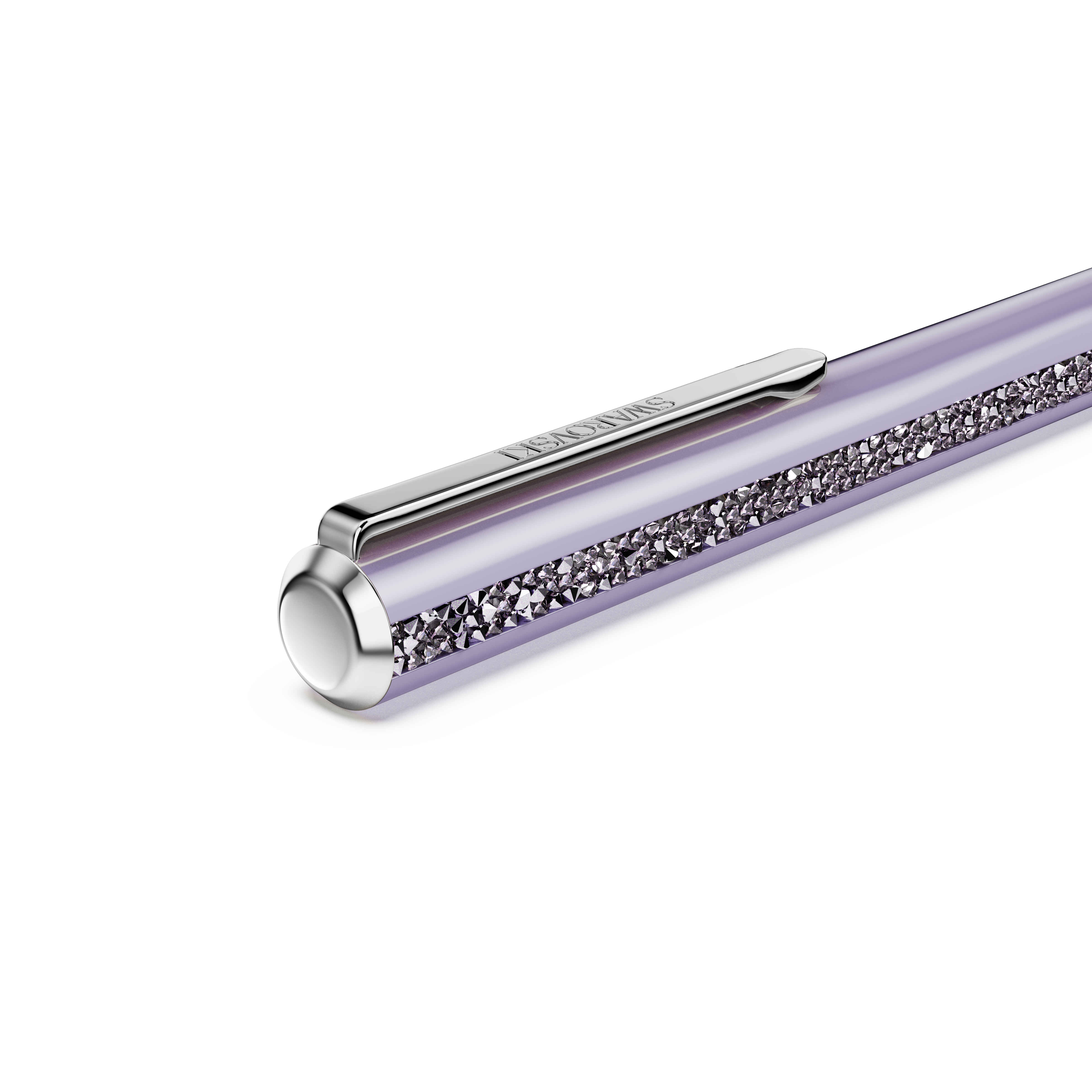 Swarovski Shimmer ballpoint pen, Purple, Purple lacquered, Chrome plated 5707707