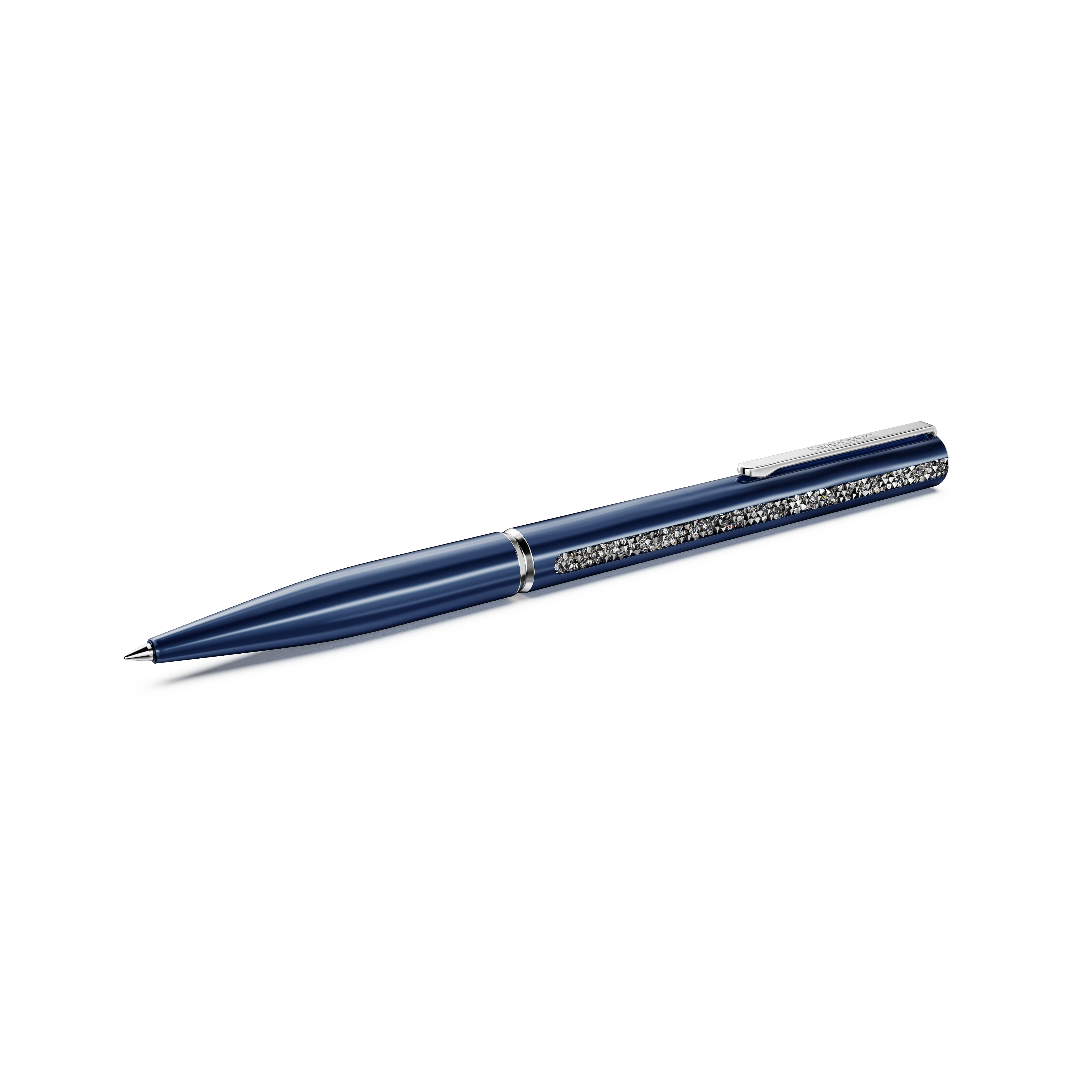 Swarovski Shimmer ballpoint pen, Blue, Blue lacquered, Chrome plated 5707709