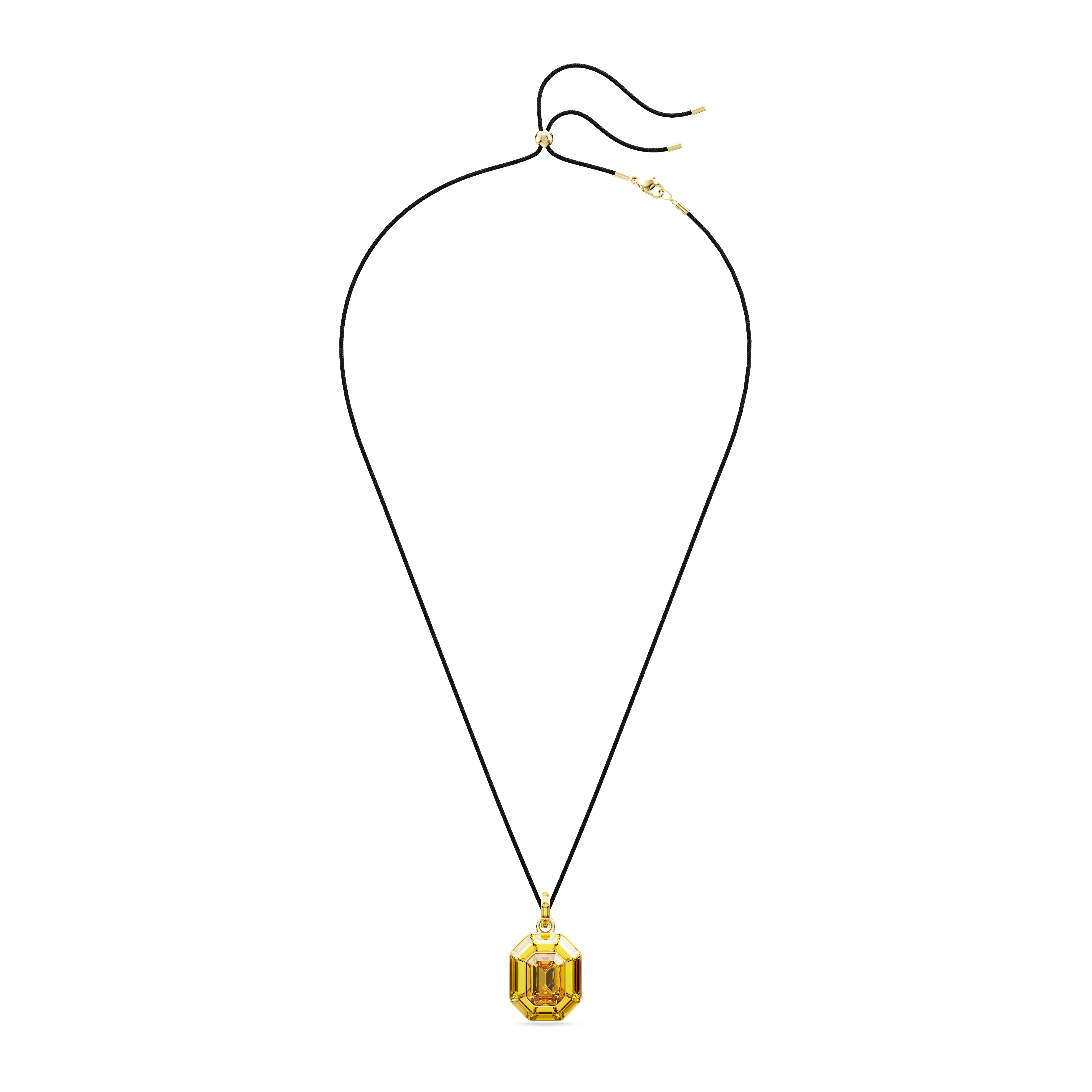 Swarovski Lucent pendant, Octagon shape, Yellow, Gold-tone plated 5708781