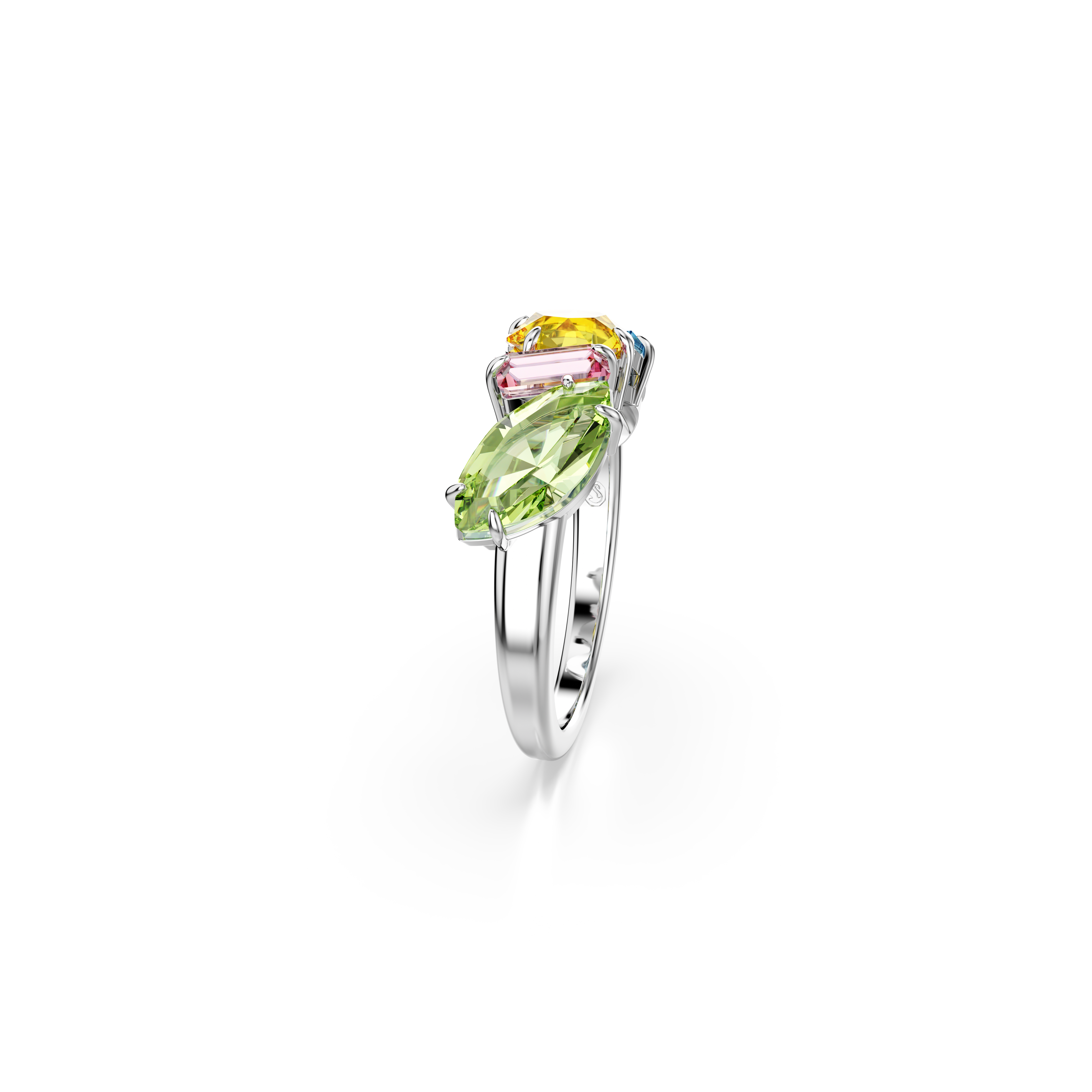 Swarovski Gema ring, Mixed cuts, Multicolored, Rhodium plated 5708941