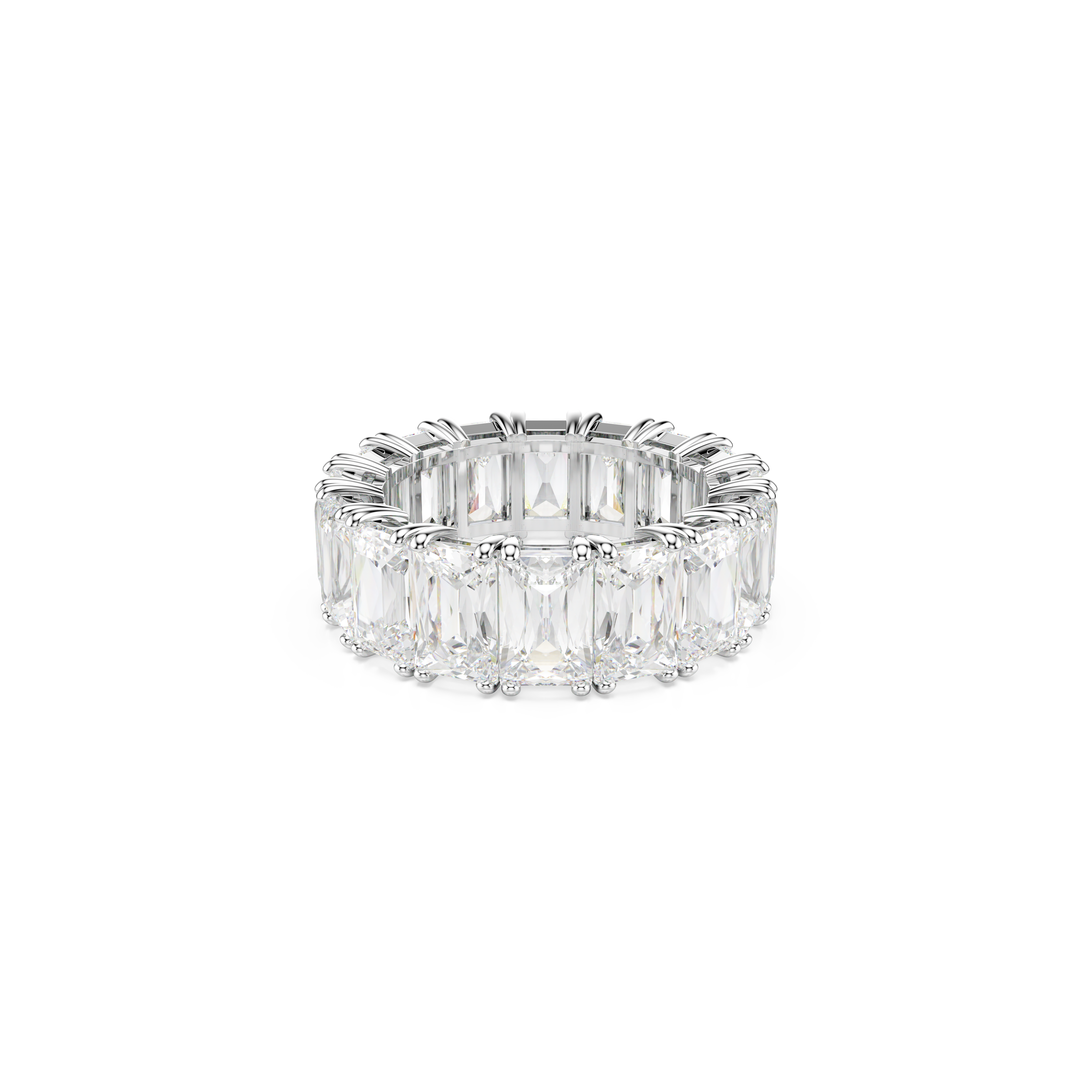 Swarovski Matrix Vittore ring, Baguette cut, White, Rhodium plated 5709275