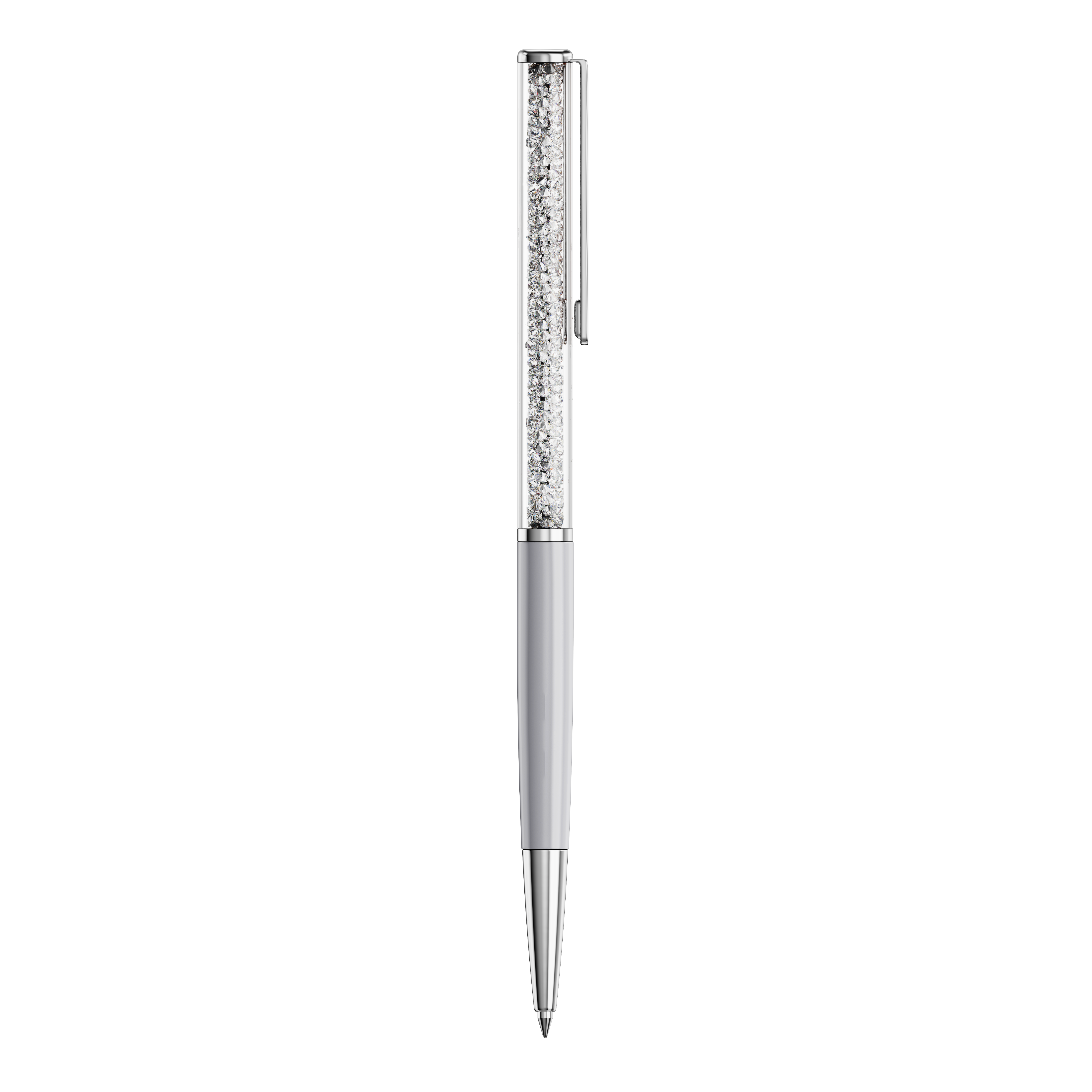 Swarovski Crystalline ballpoint pen, Gray, Gray lacquered, Chrome Plated 5709613
