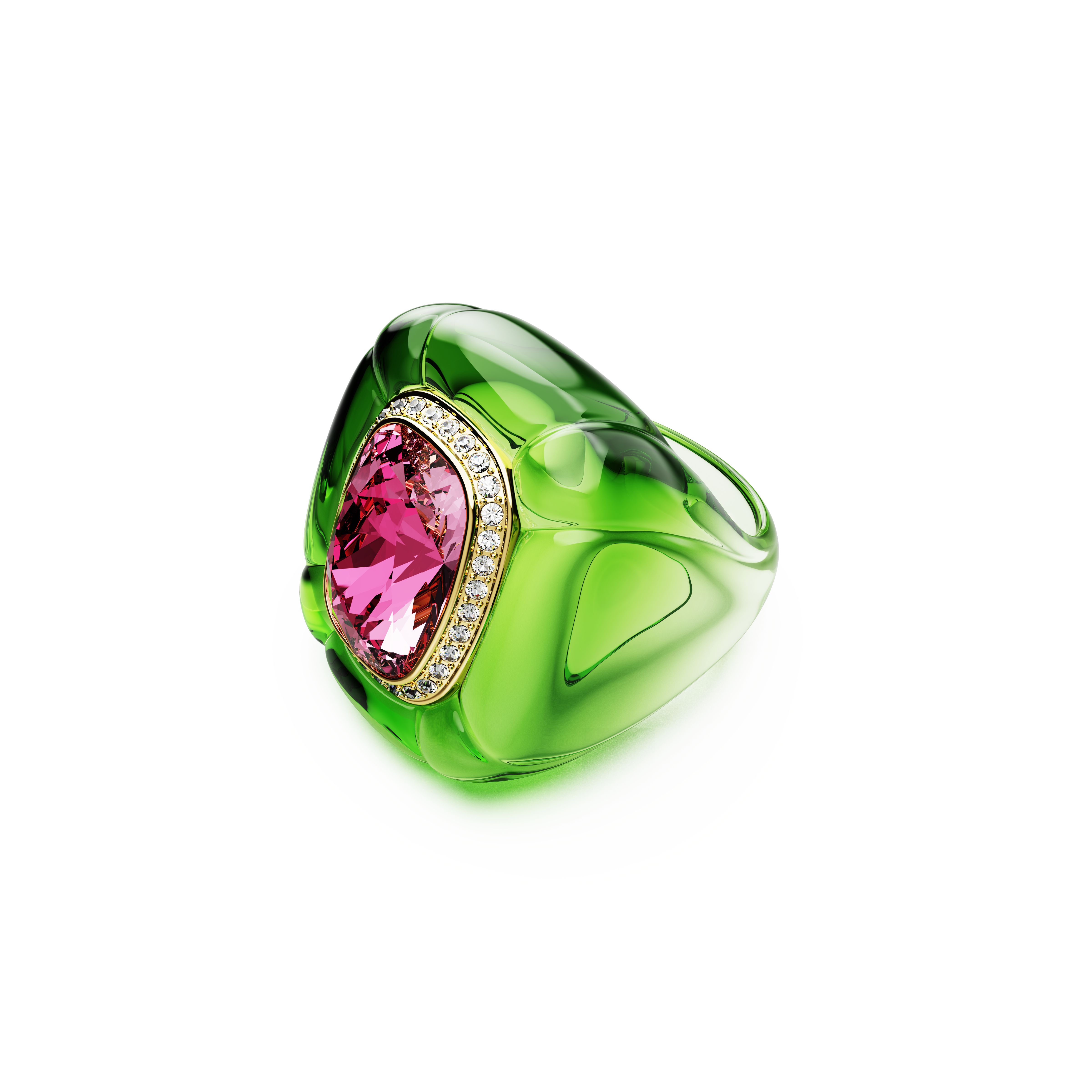 Swarovski Dulcis cocktail ring, Cushion cut, Pavé, Multicolored 5709969