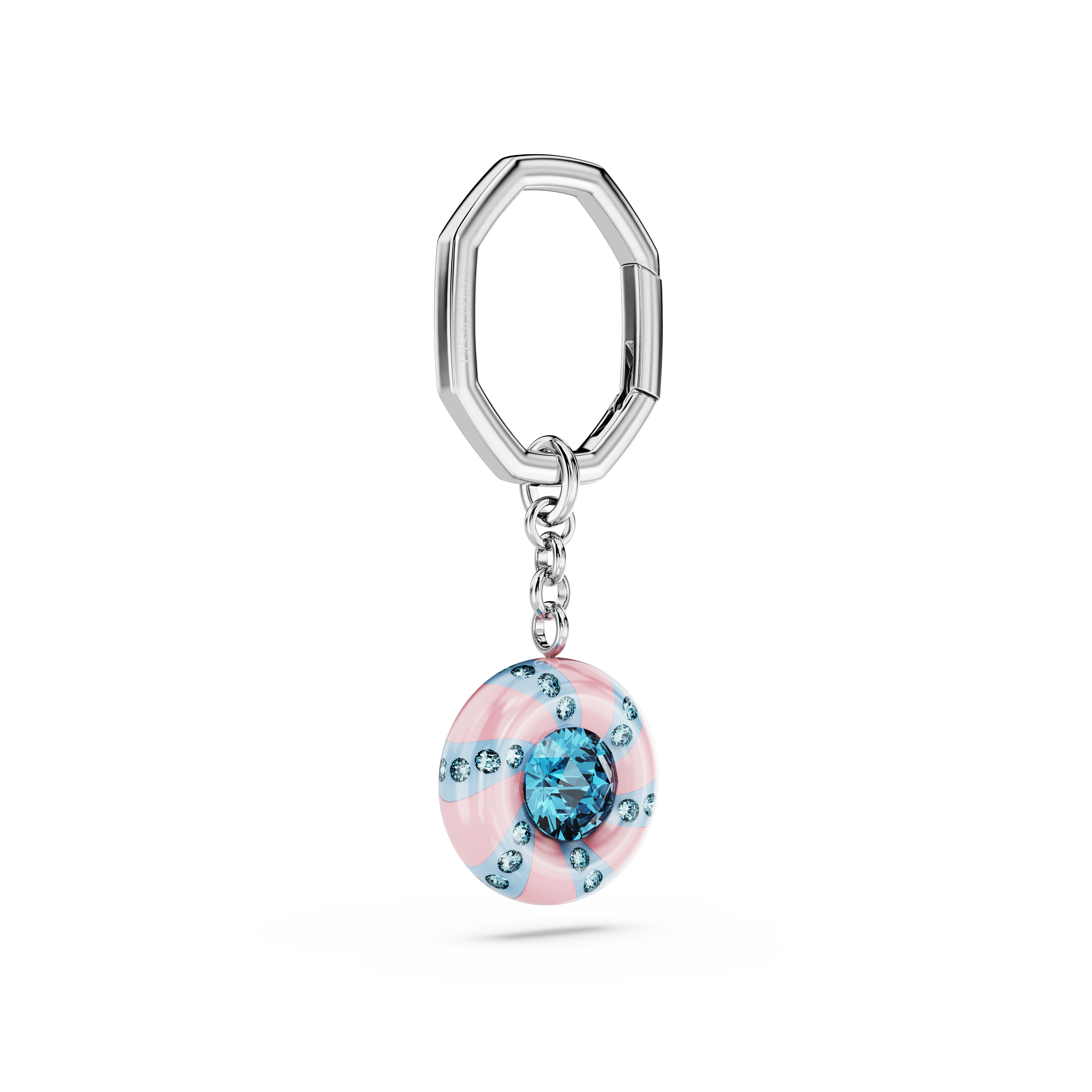 Swarovski Key ring, Round cut, Multicolored, Rhodium plated 5713885