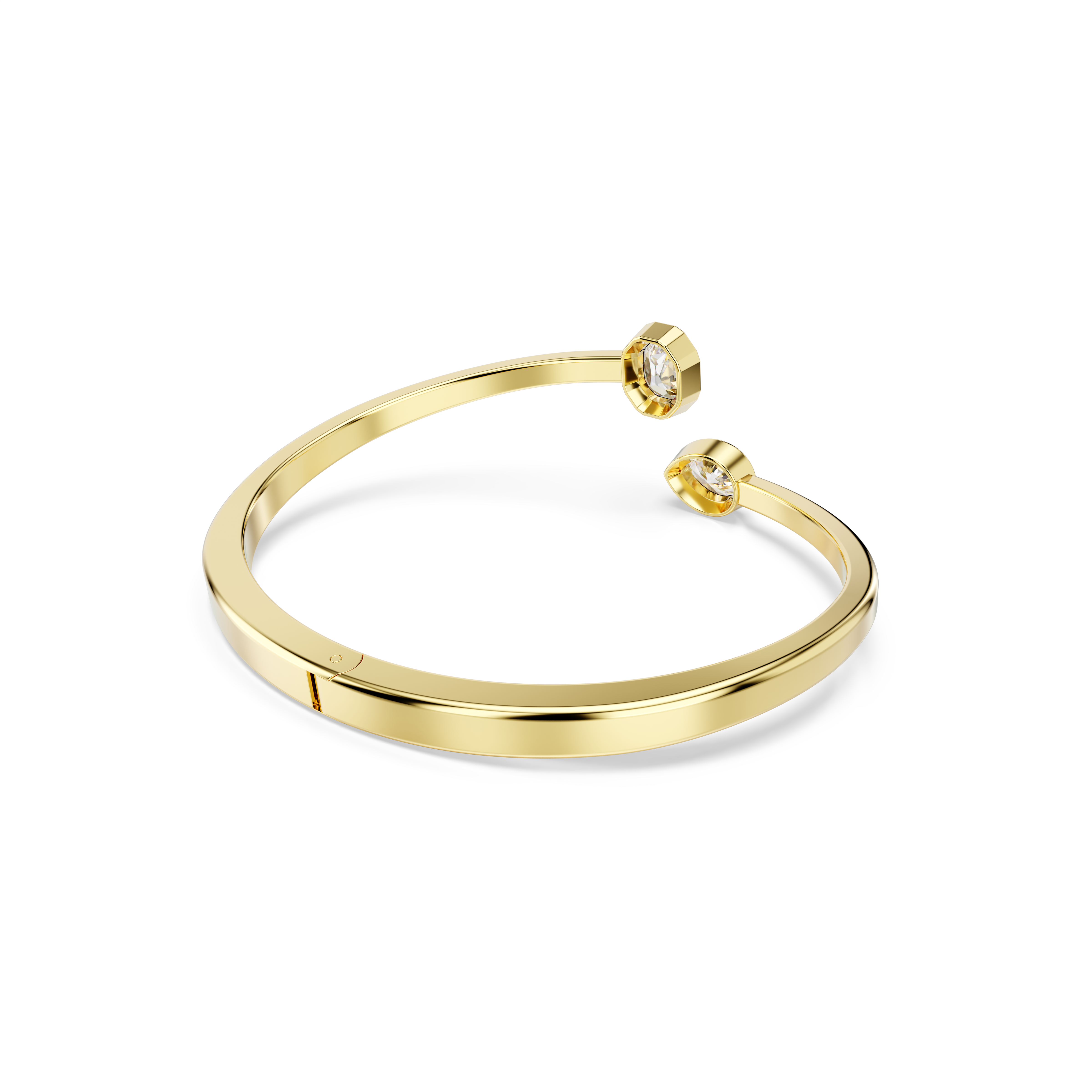 Swarovski Imber bangle, Mixed cuts, White, Gold-tone plated 5714315