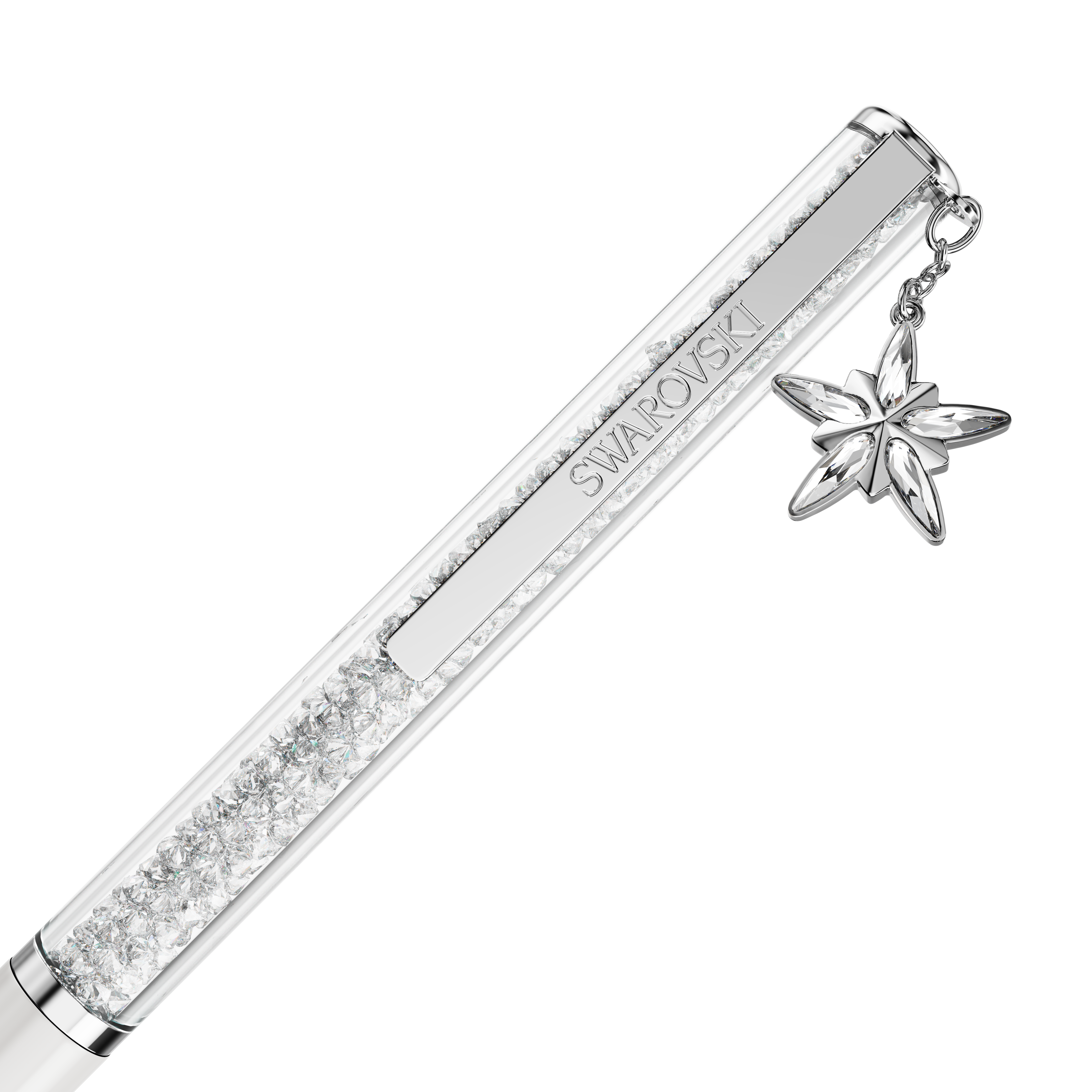Swarovski Crystalline ballpoint pen, White, White lacquered, Chrome plated 5717136