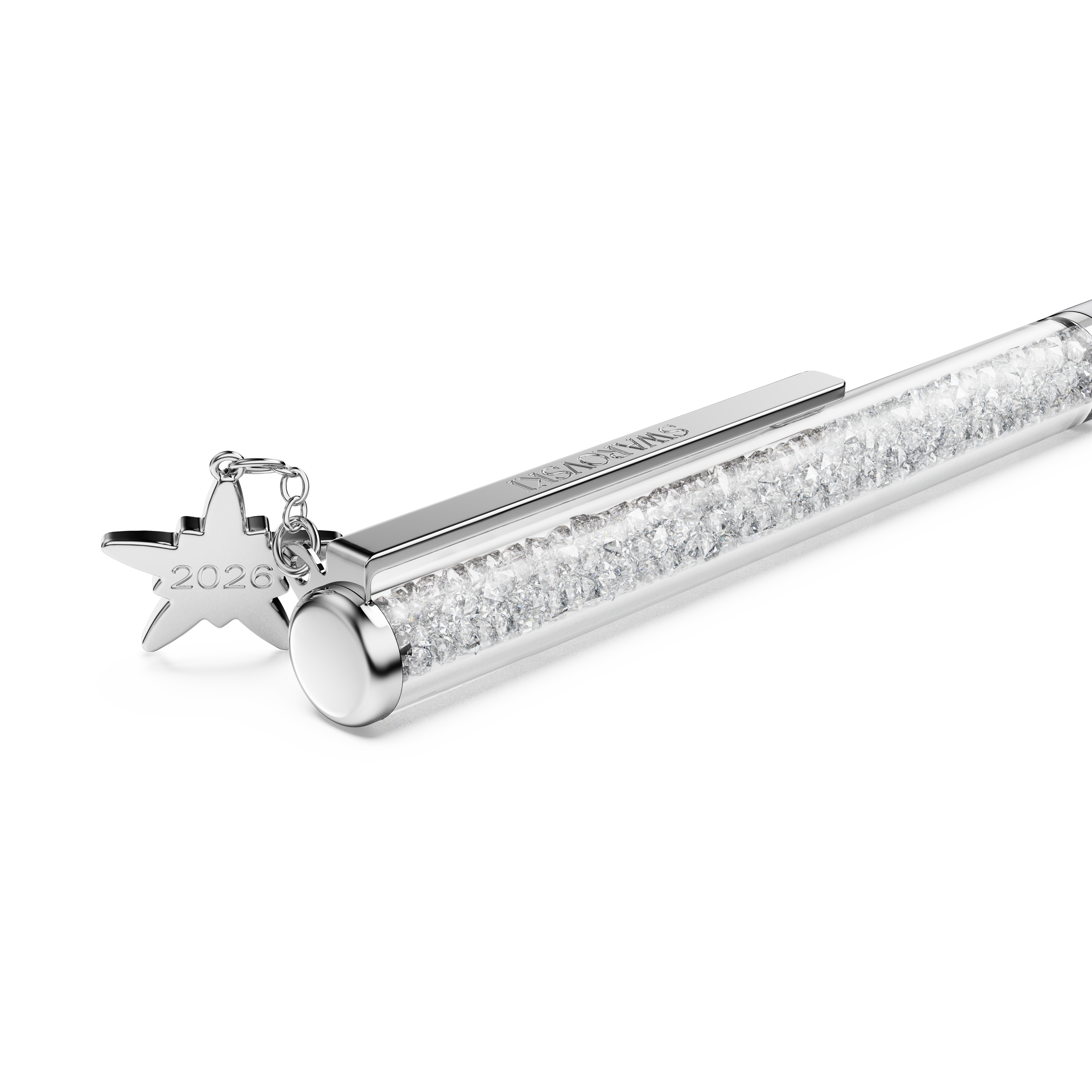 Swarovski Crystalline ballpoint pen, White, White lacquered, Chrome plated 5717136