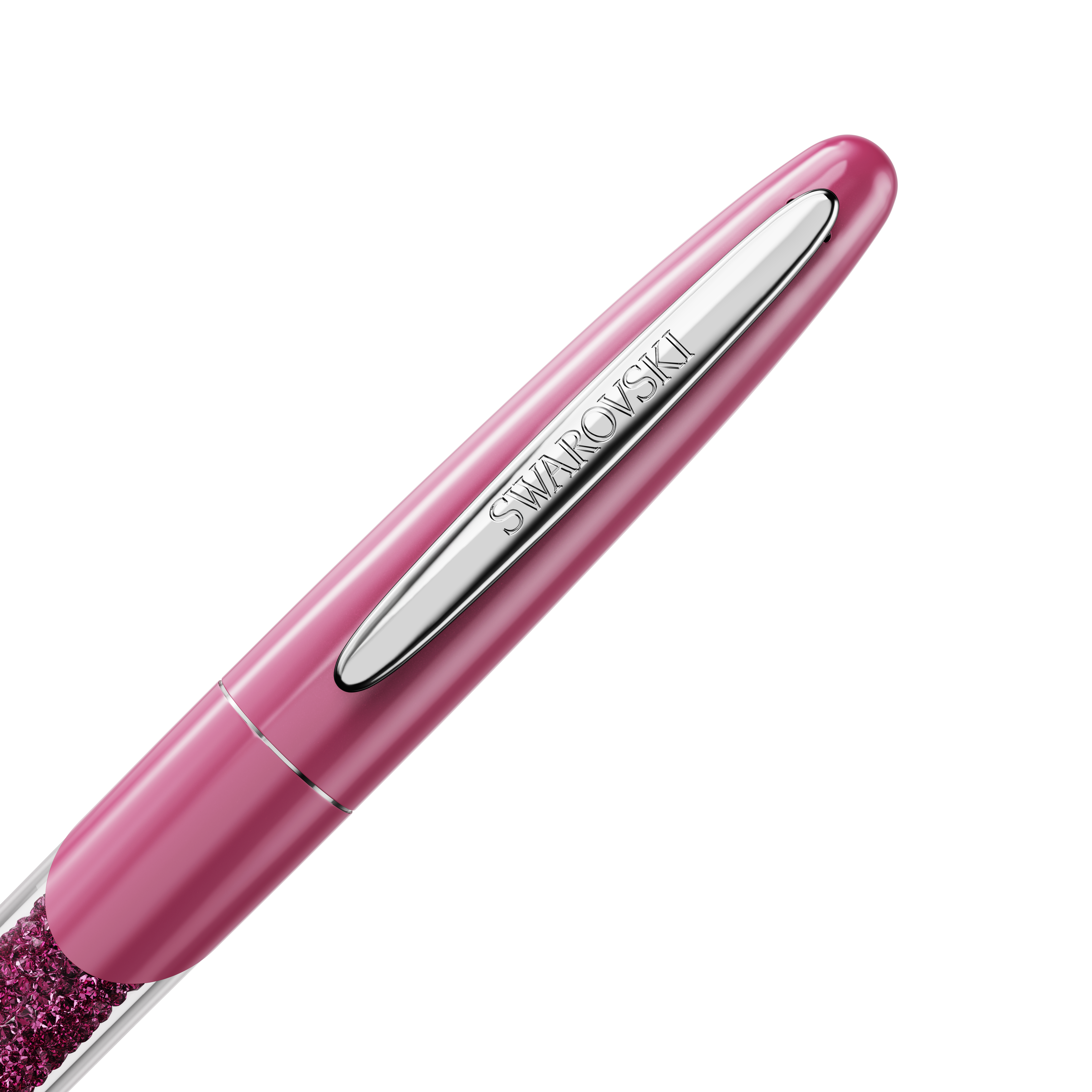 Swarovski Crystalline rollerball pen, Pink, Chrome plated 5717141