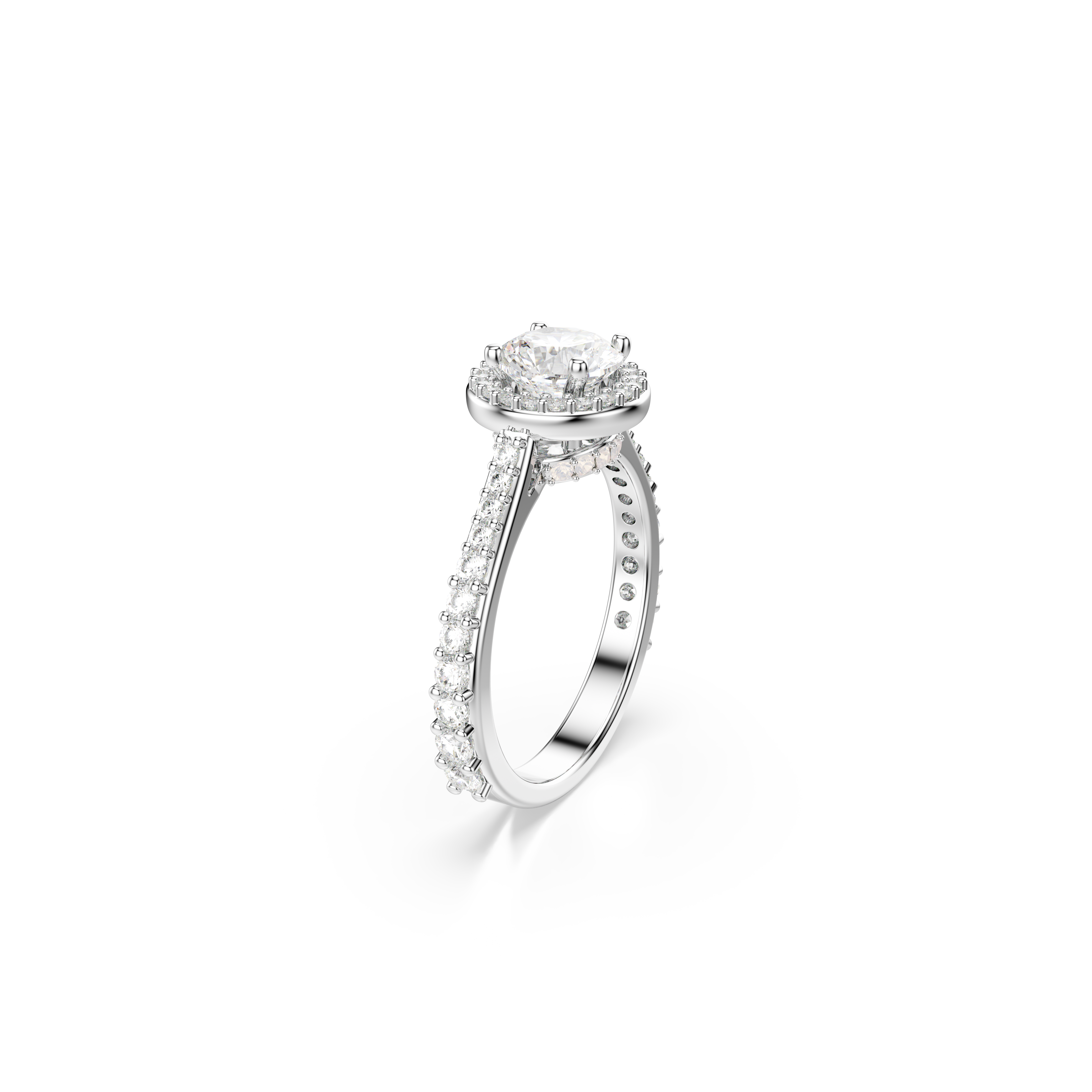 Swarovski Una Angelic ring, Round cut, White, Silver-tone finish 5717927