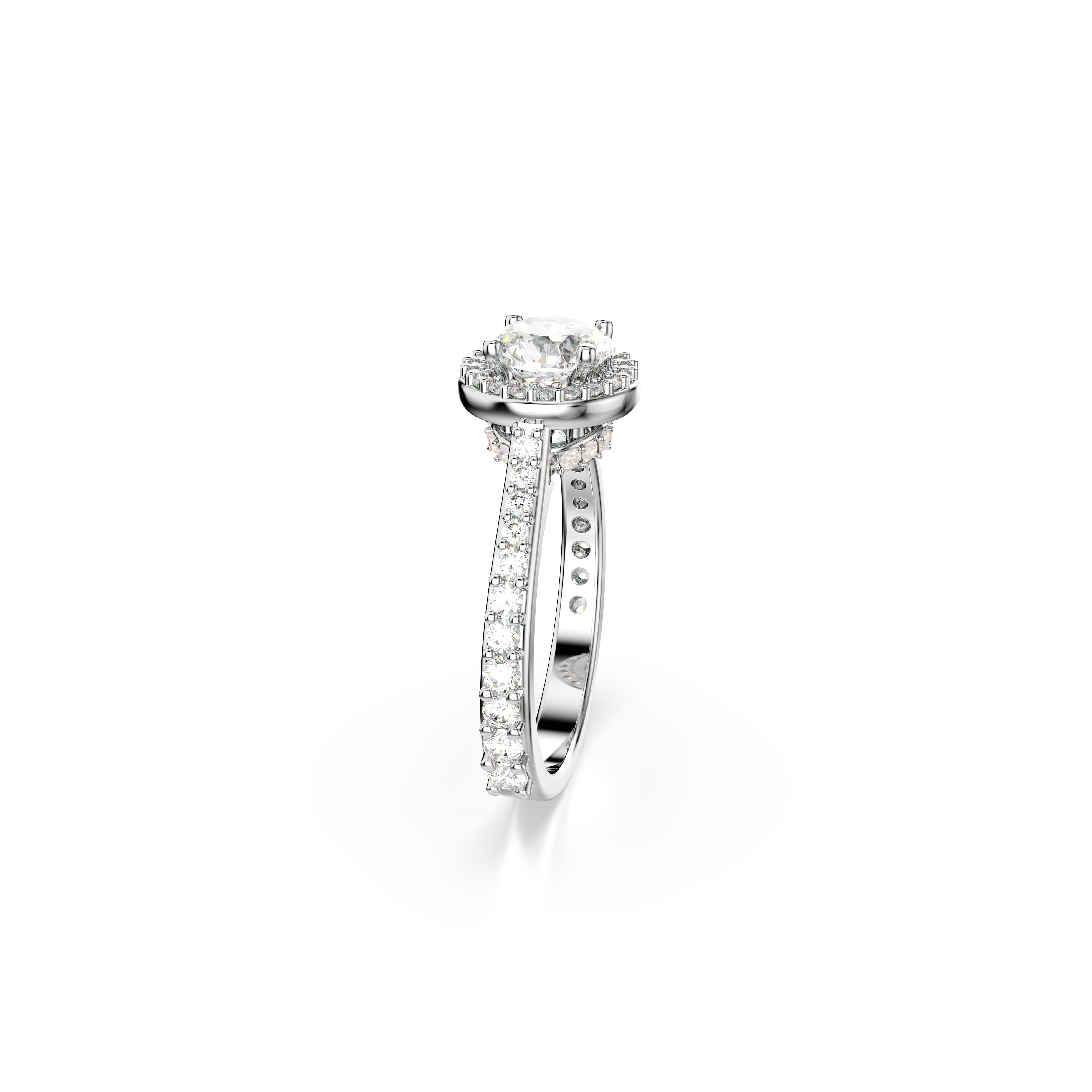 Swarovski Una Angelic ring, Round cut, White, Silver-tone finish 5717928