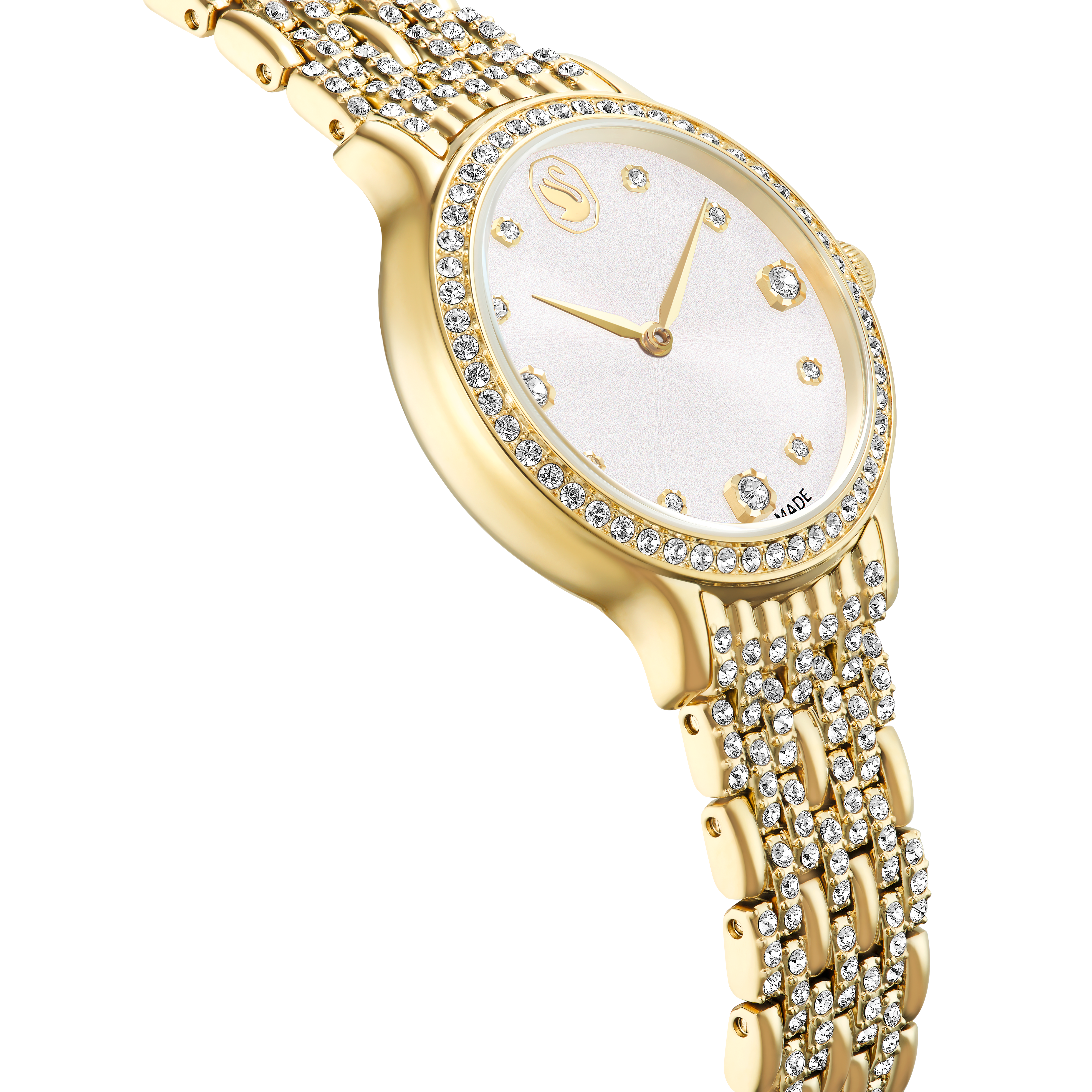 Swarovski Imber watch, Swiss Made, Metal bracelet, Gold tone, Gold-tone finish 5718169