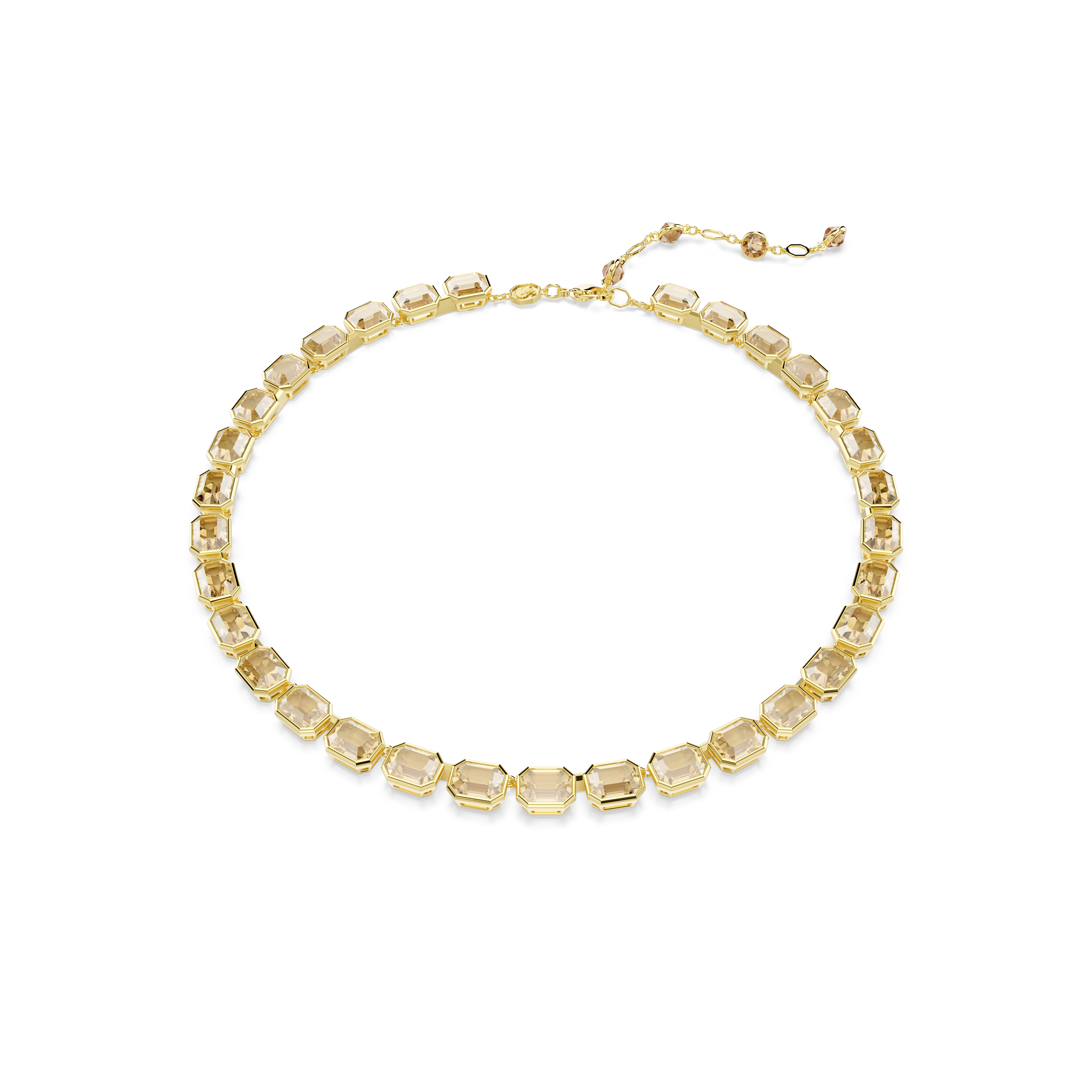Swarovski Millenia necklace, Octagon cut, Yellow, Gold-tone plated 5718674