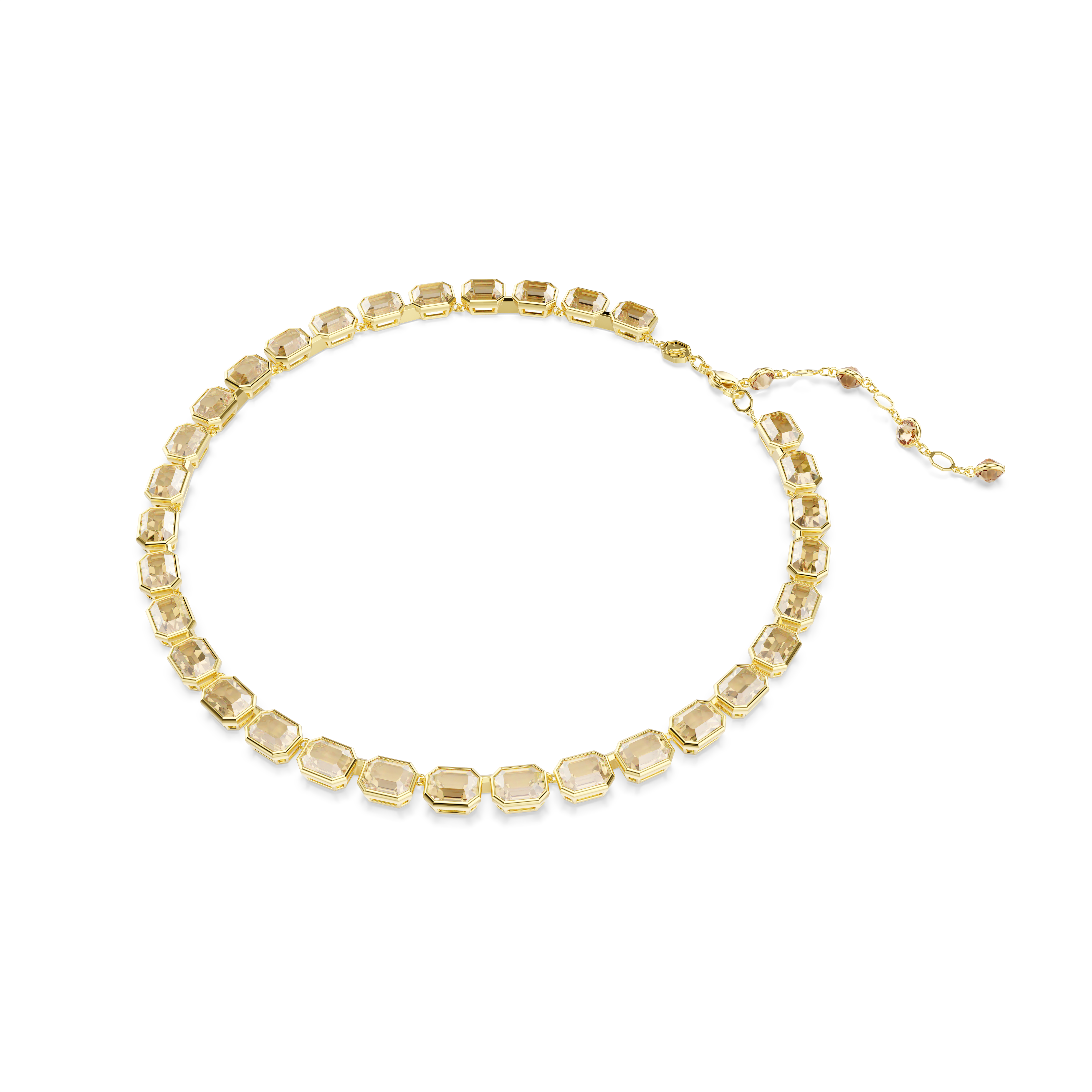 Swarovski Millenia necklace, Octagon cut, Yellow, Gold-tone plated 5718674