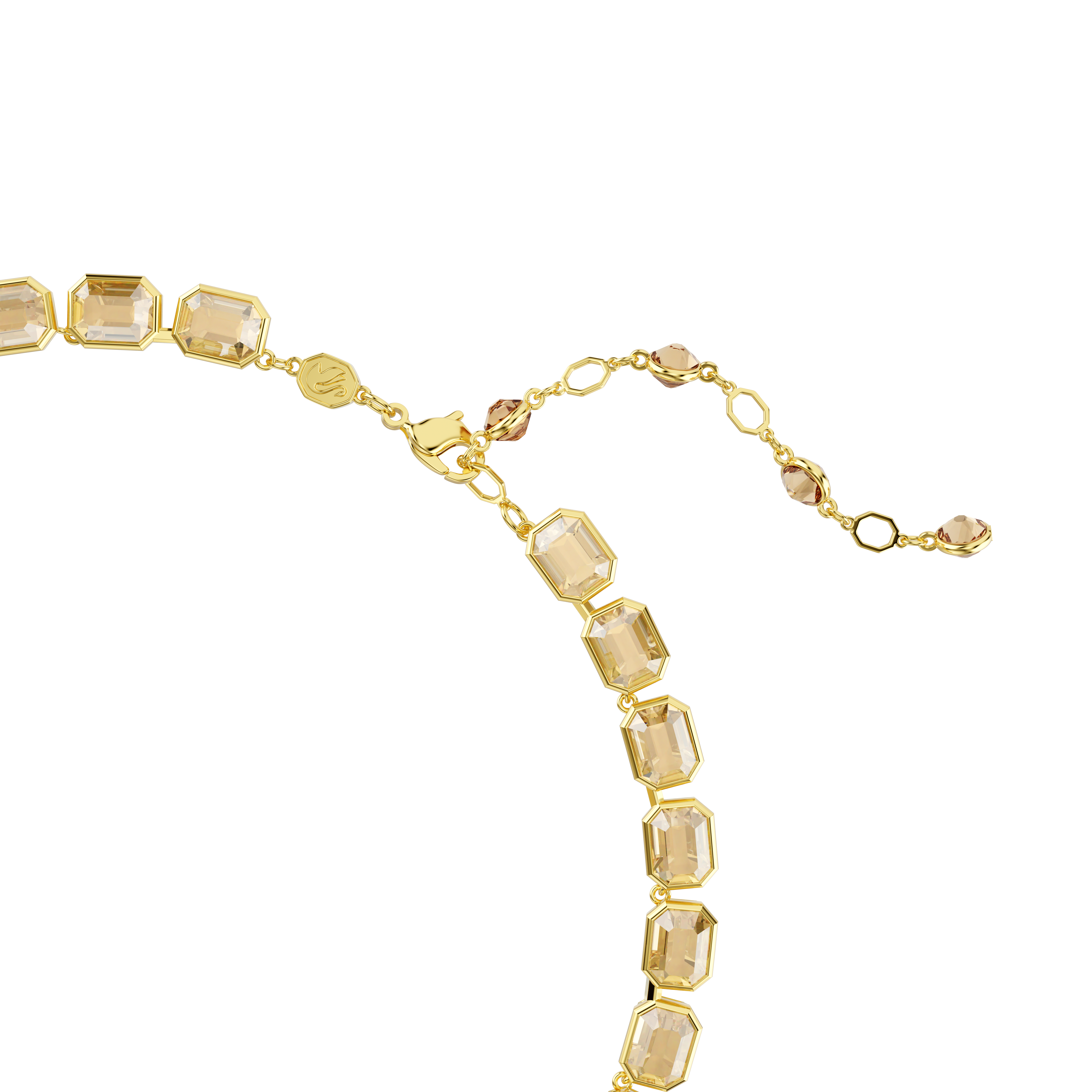 Swarovski Millenia necklace, Octagon cut, Yellow, Gold-tone plated 5718674
