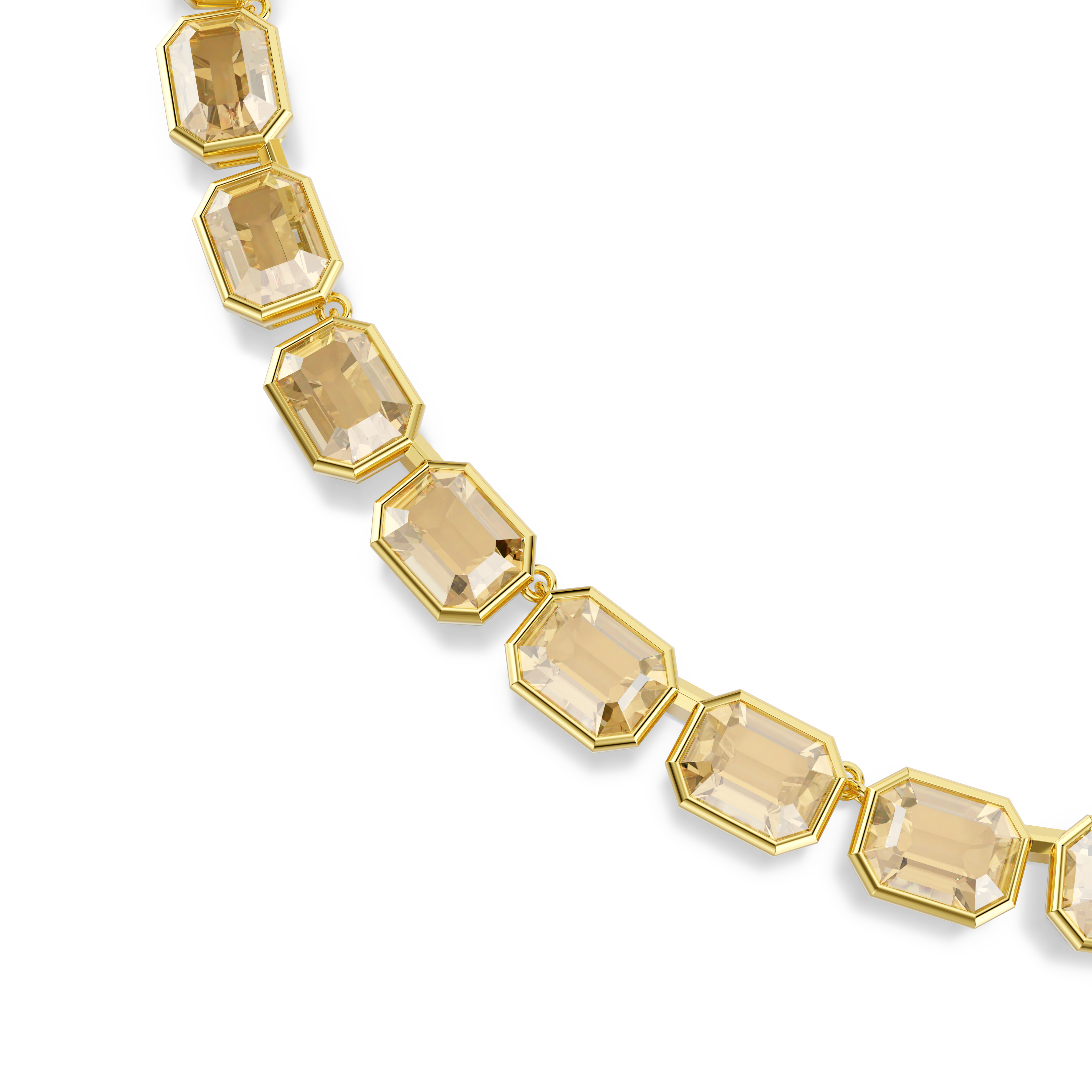 Swarovski Millenia necklace, Octagon cut, Yellow, Gold-tone plated 5718674