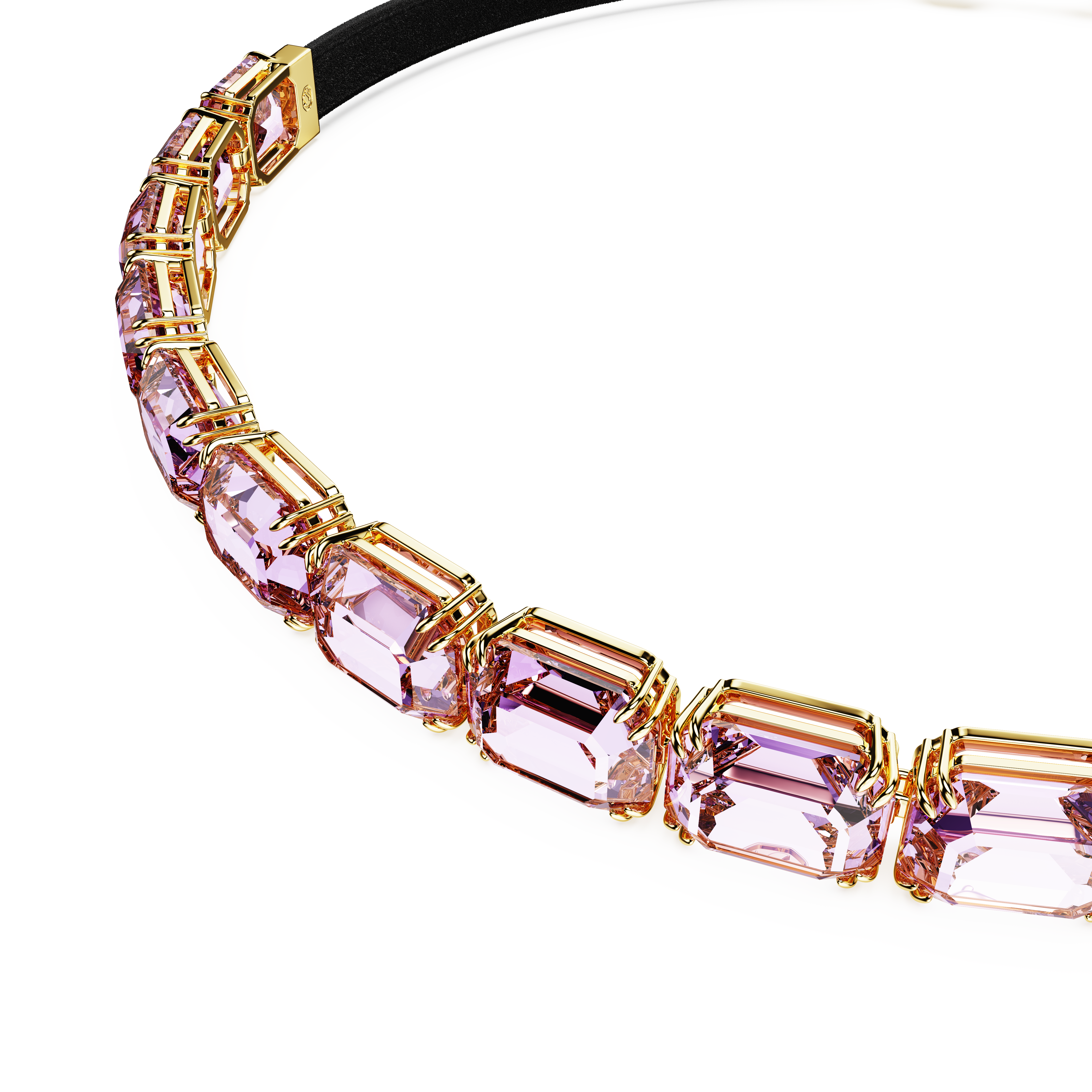 Swarovski Millenia choker, Octagon cut, Purple, Gold-tone plated 5720486