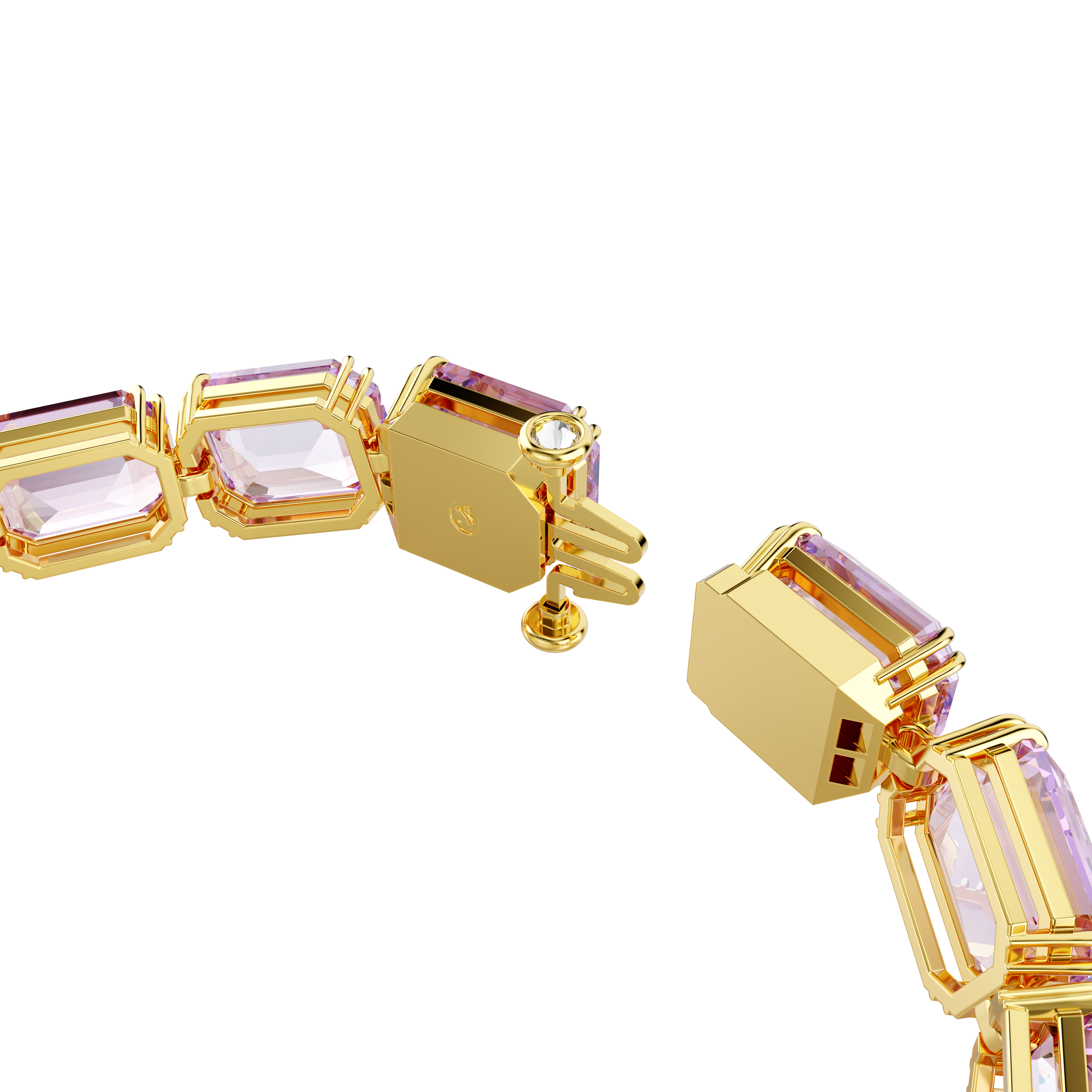 Swarovski Millenia bracelet, Octagon cut, Purple, Gold-tone plated 5720487