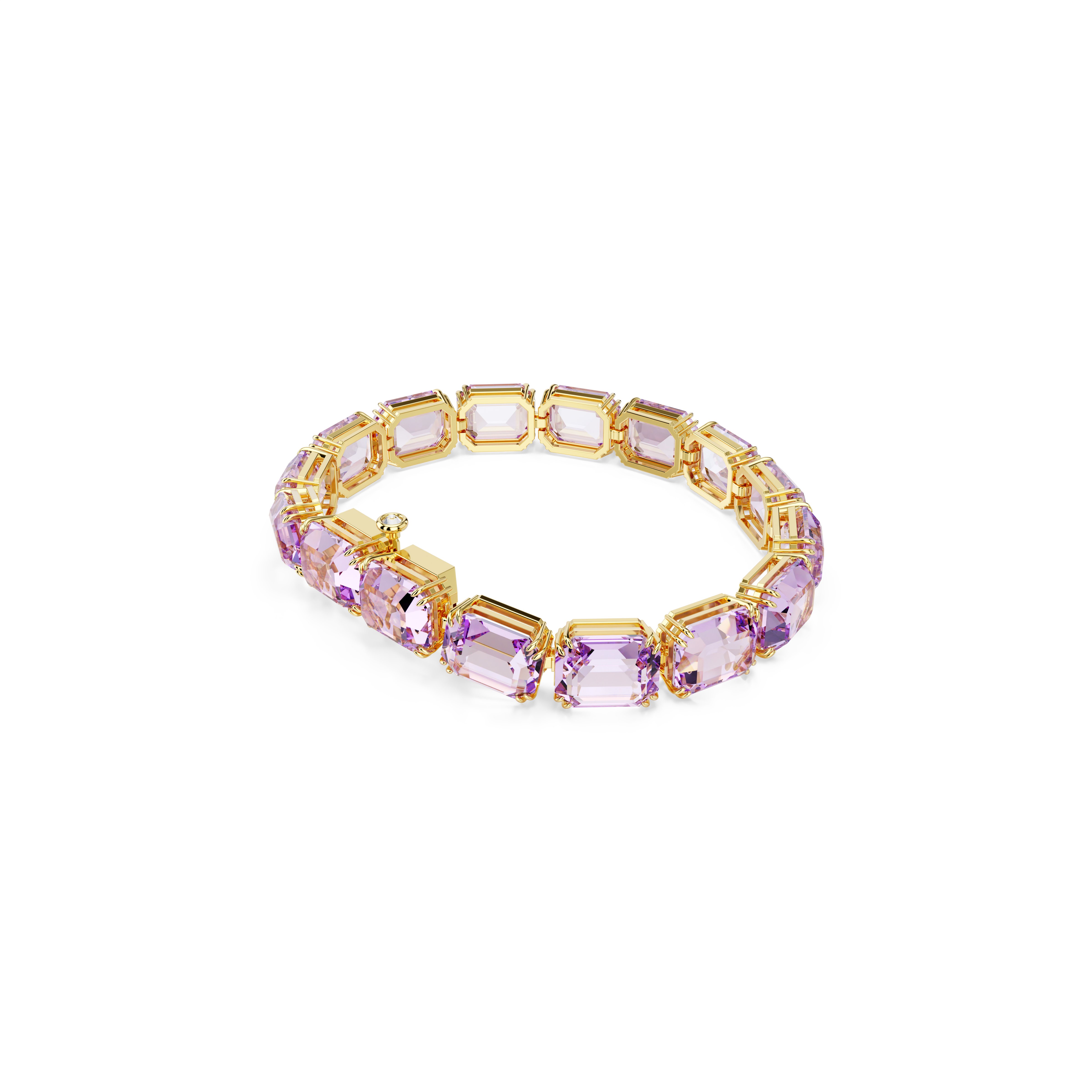 Swarovski Millenia bracelet, Octagon cut, Purple, Gold-tone plated 5720487