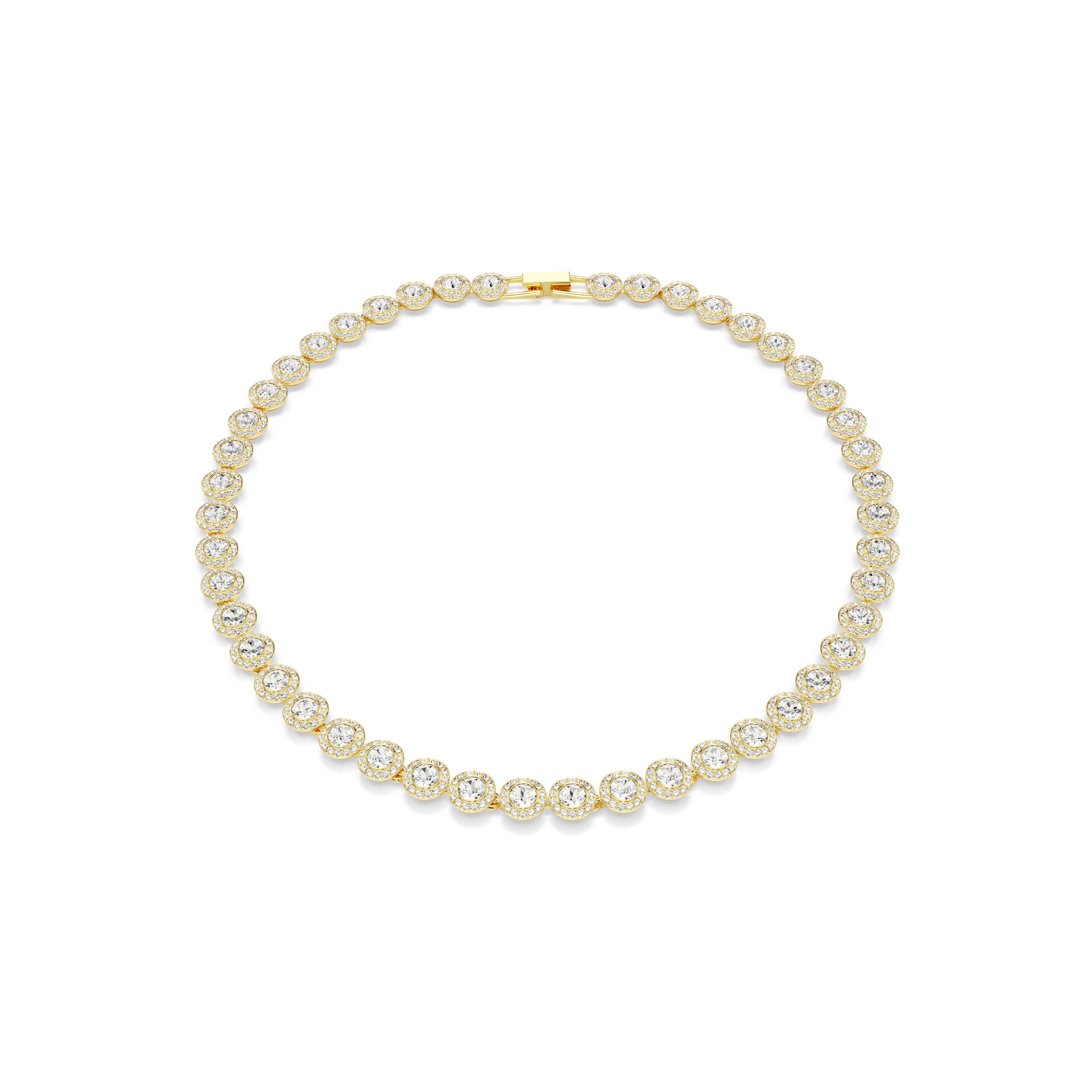 Swarovski Una Angelic necklace, Round cut, White, Gold-tone plated 5720505