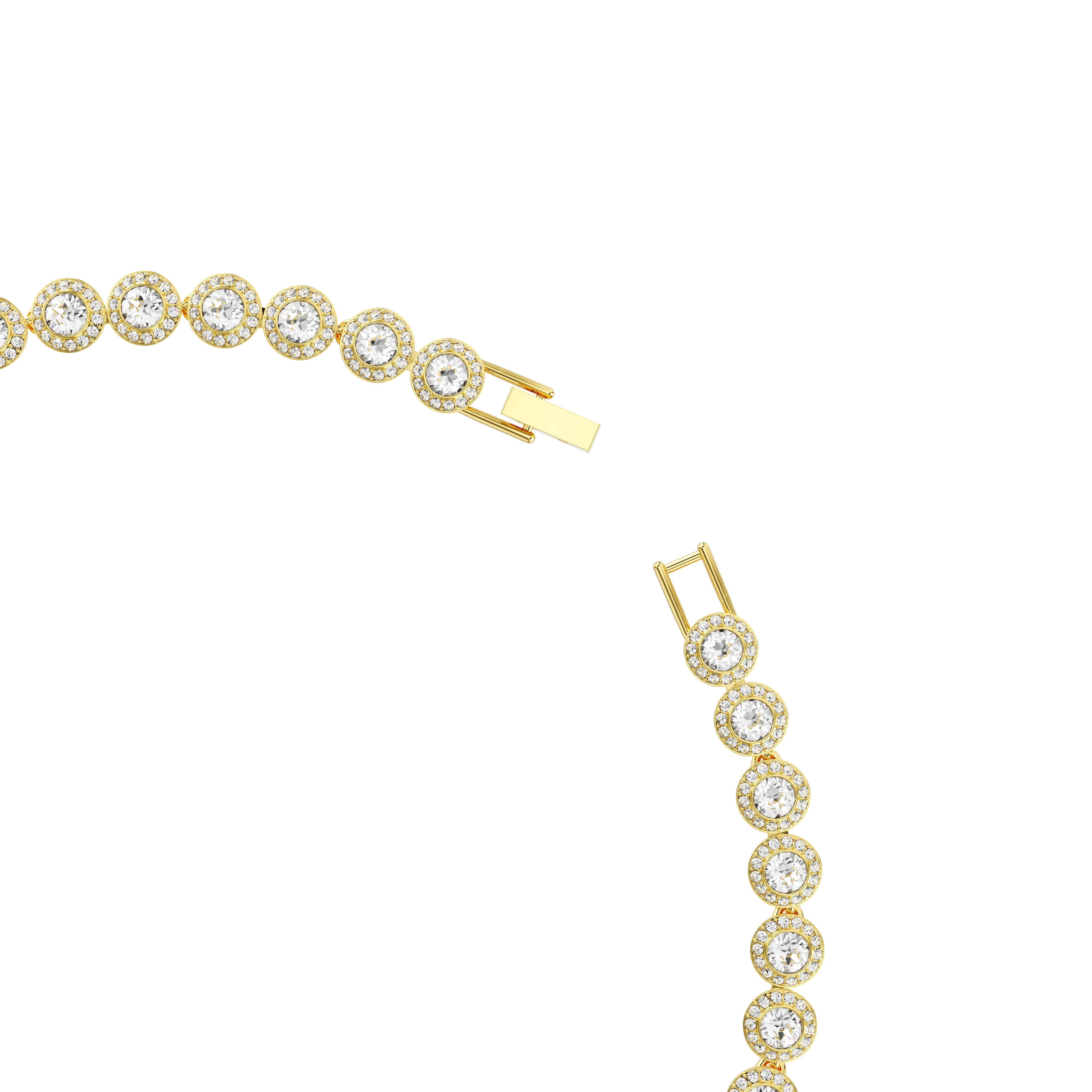 Swarovski Una Angelic necklace, Round cut, White, Gold-tone plated 5720505