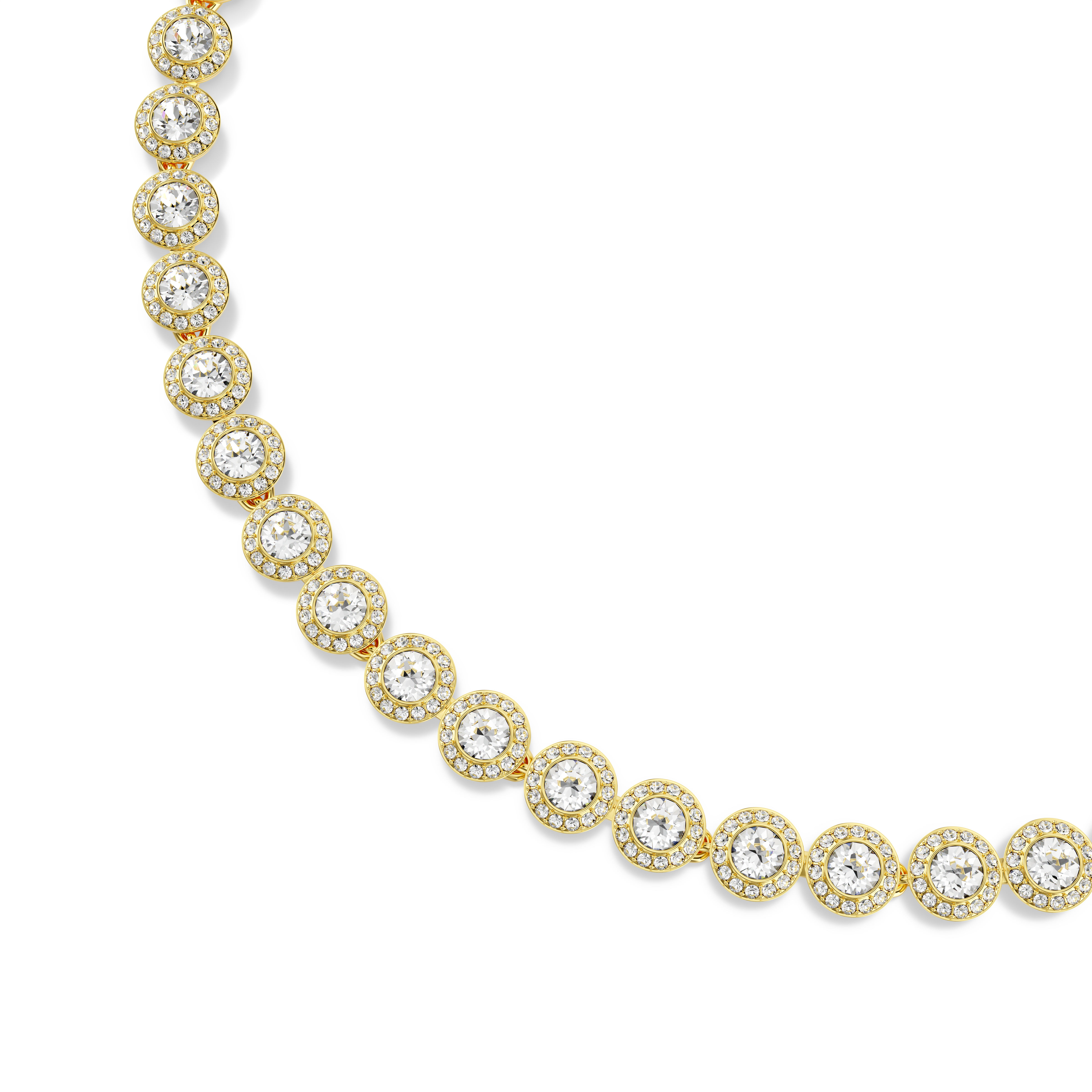 Swarovski Una Angelic necklace, Round cut, White, Gold-tone plated 5720505