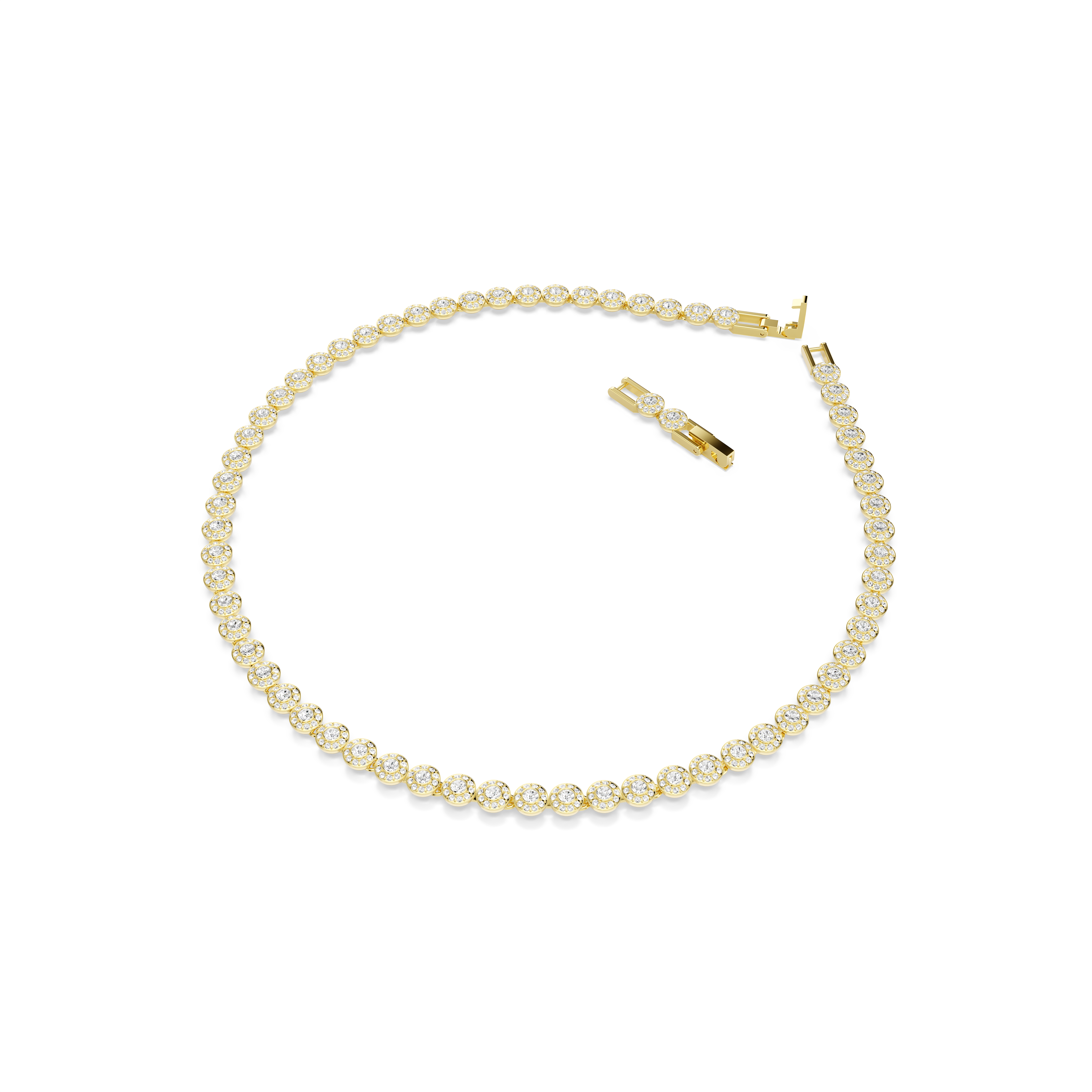 Swarovski Una Angelic set, Round cut, White, Gold-tone plated 5720506