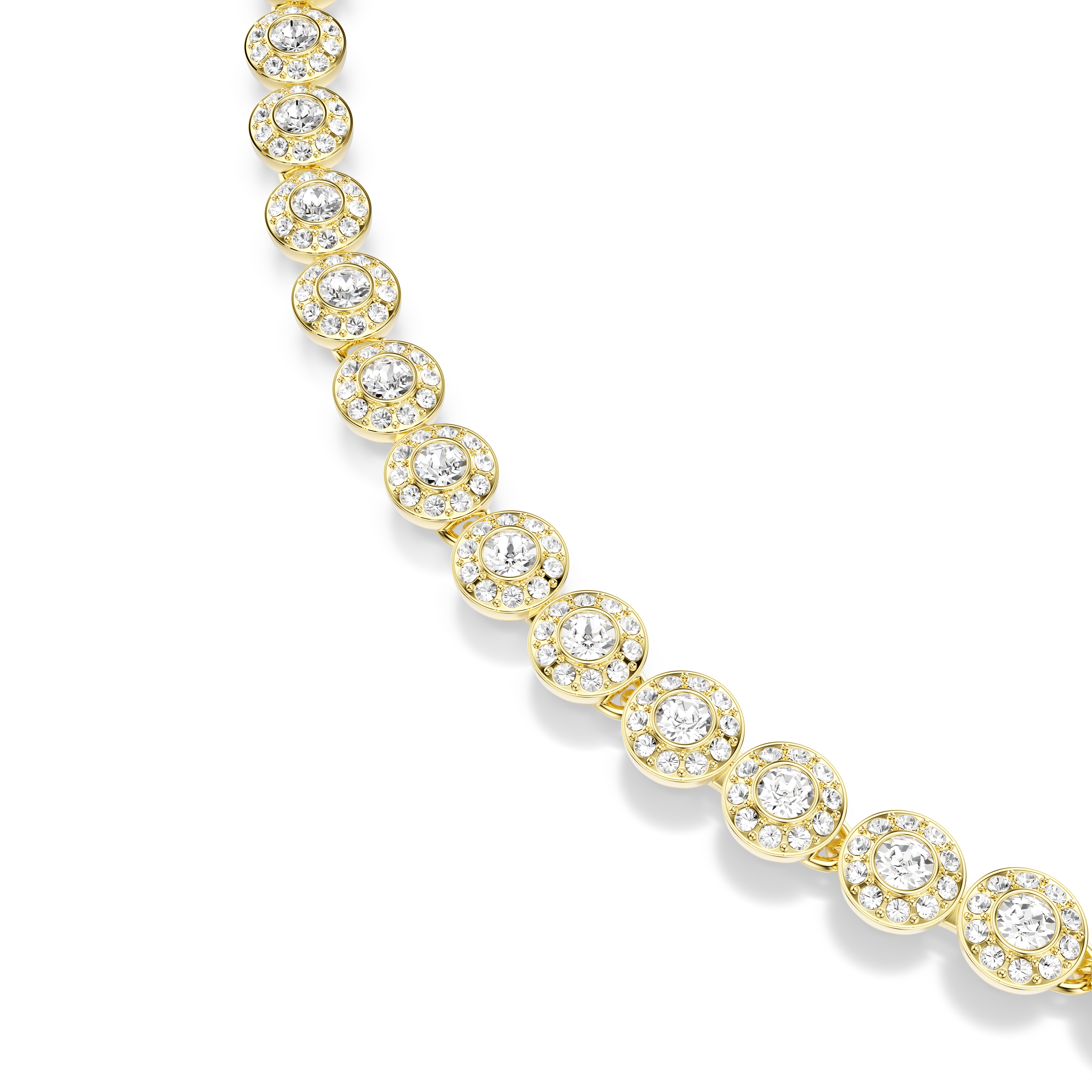 Swarovski Una Angelic set, Round cut, White, Gold-tone plated 5720506