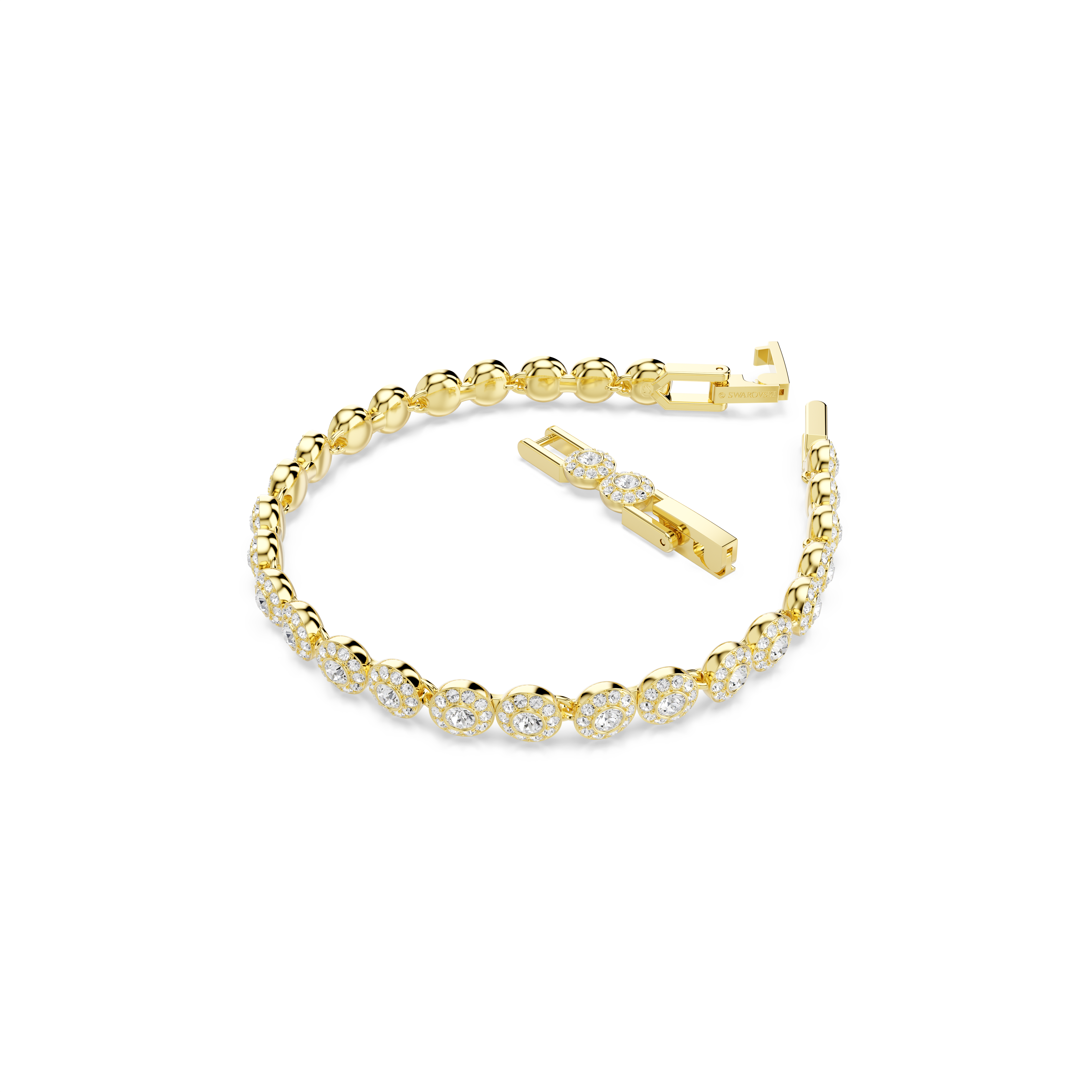 Swarovski Una Angelic set, Round cut, White, Gold-tone plated 5720506