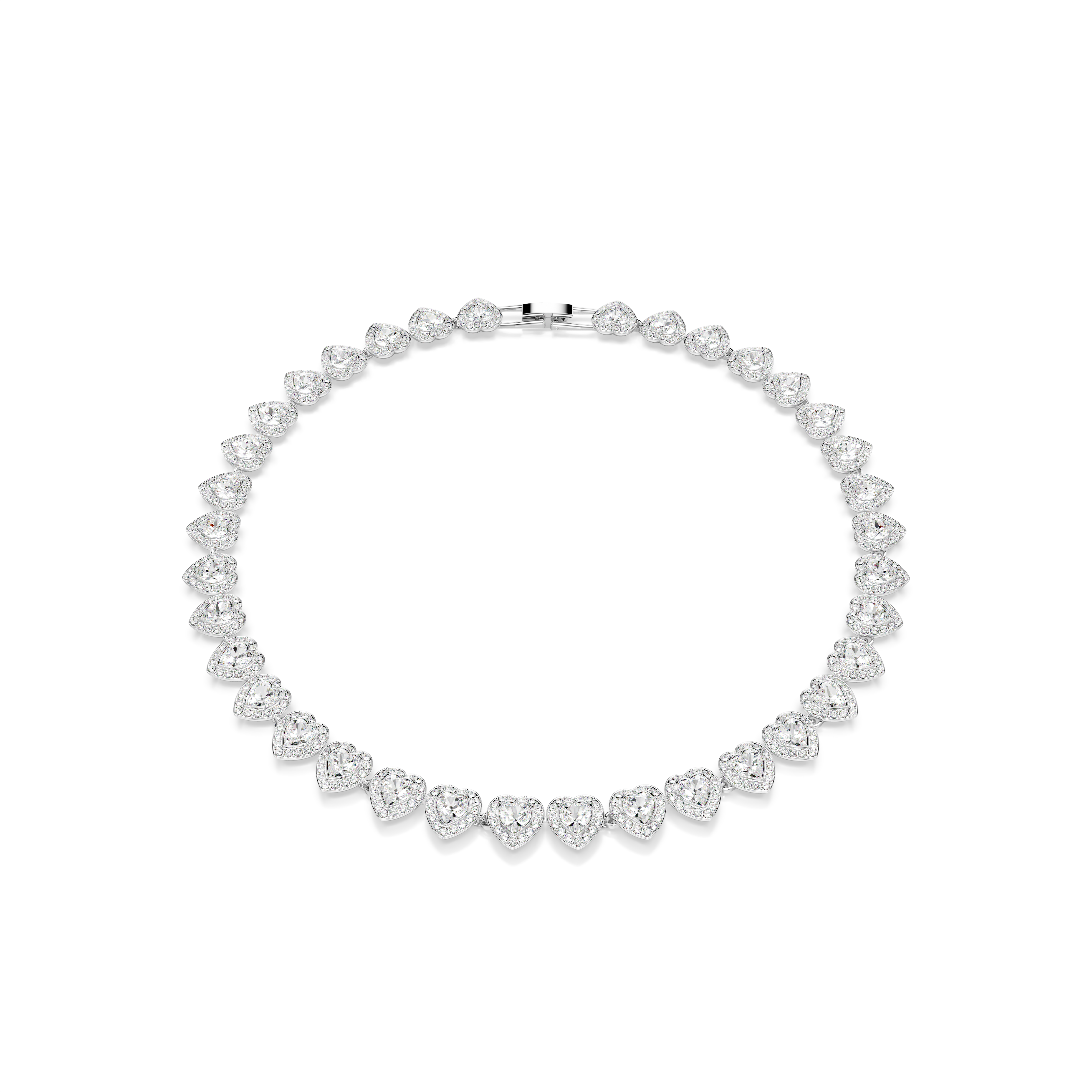 Swarovski Ariana Grande x Swarovski necklace, Mixed cuts, Heart, White, Rhodium plated 5720857