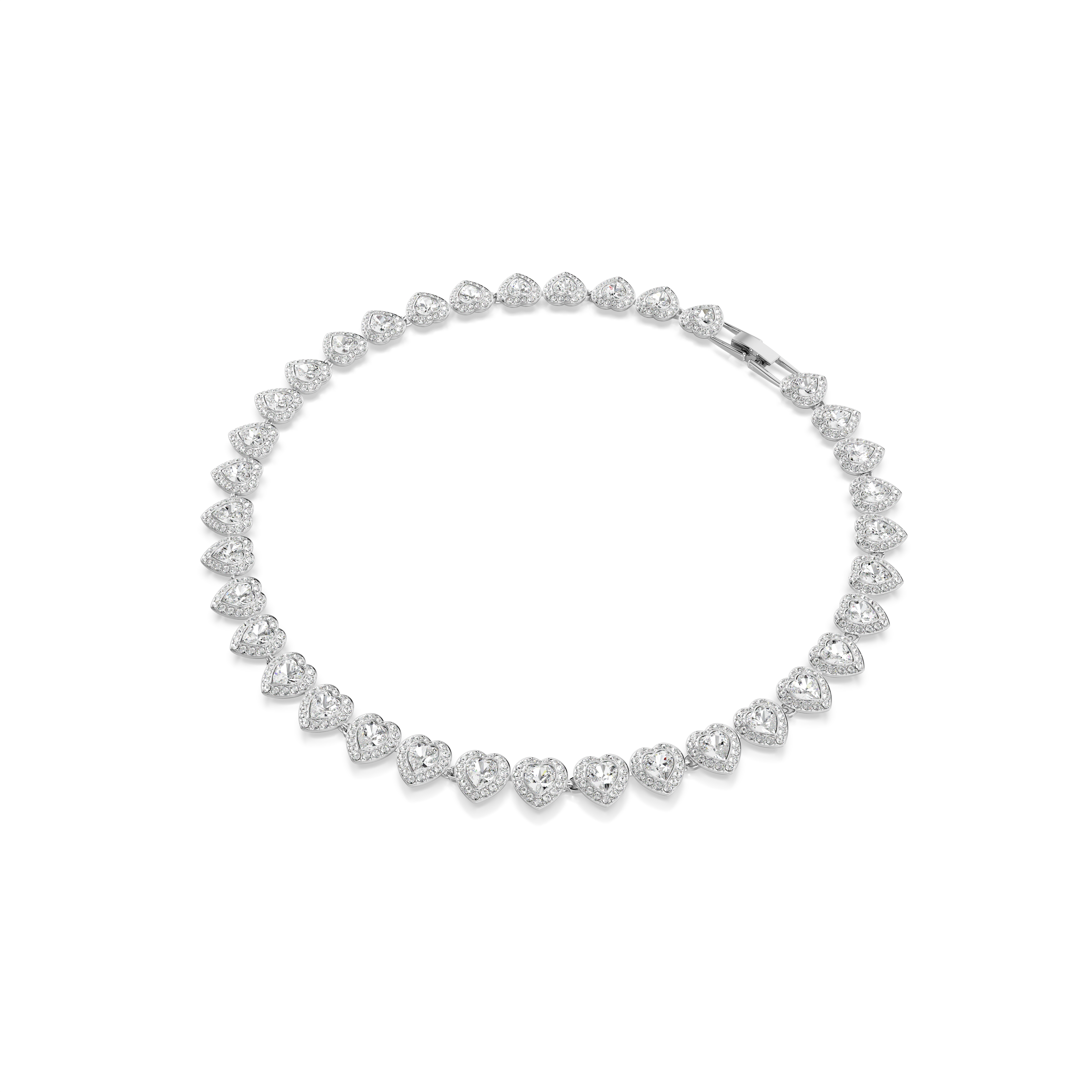 Swarovski Ariana Grande x Swarovski necklace, Mixed cuts, Heart, White, Rhodium plated 5720857