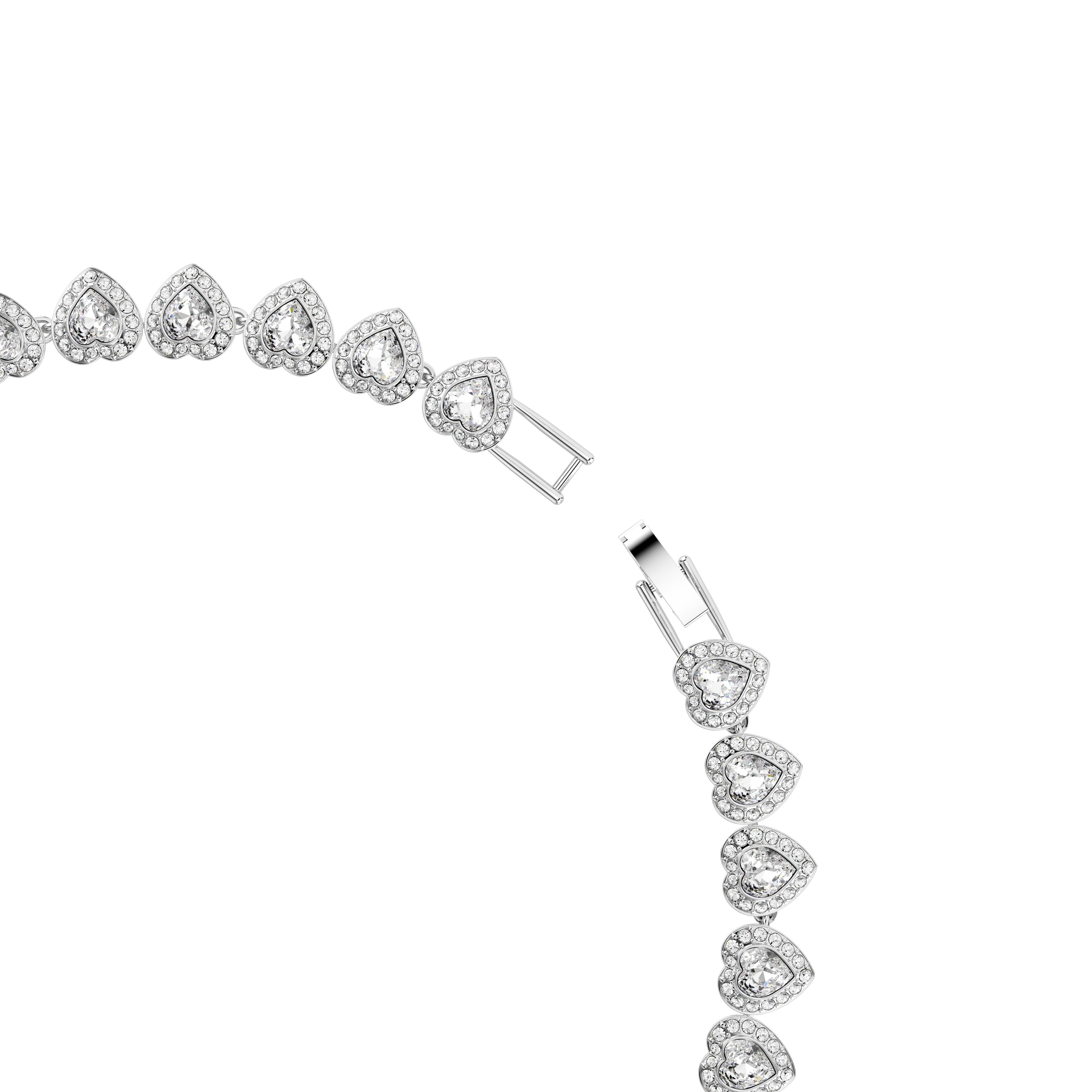 Swarovski Ariana Grande x Swarovski necklace, Mixed cuts, Heart, White, Rhodium plated 5720857