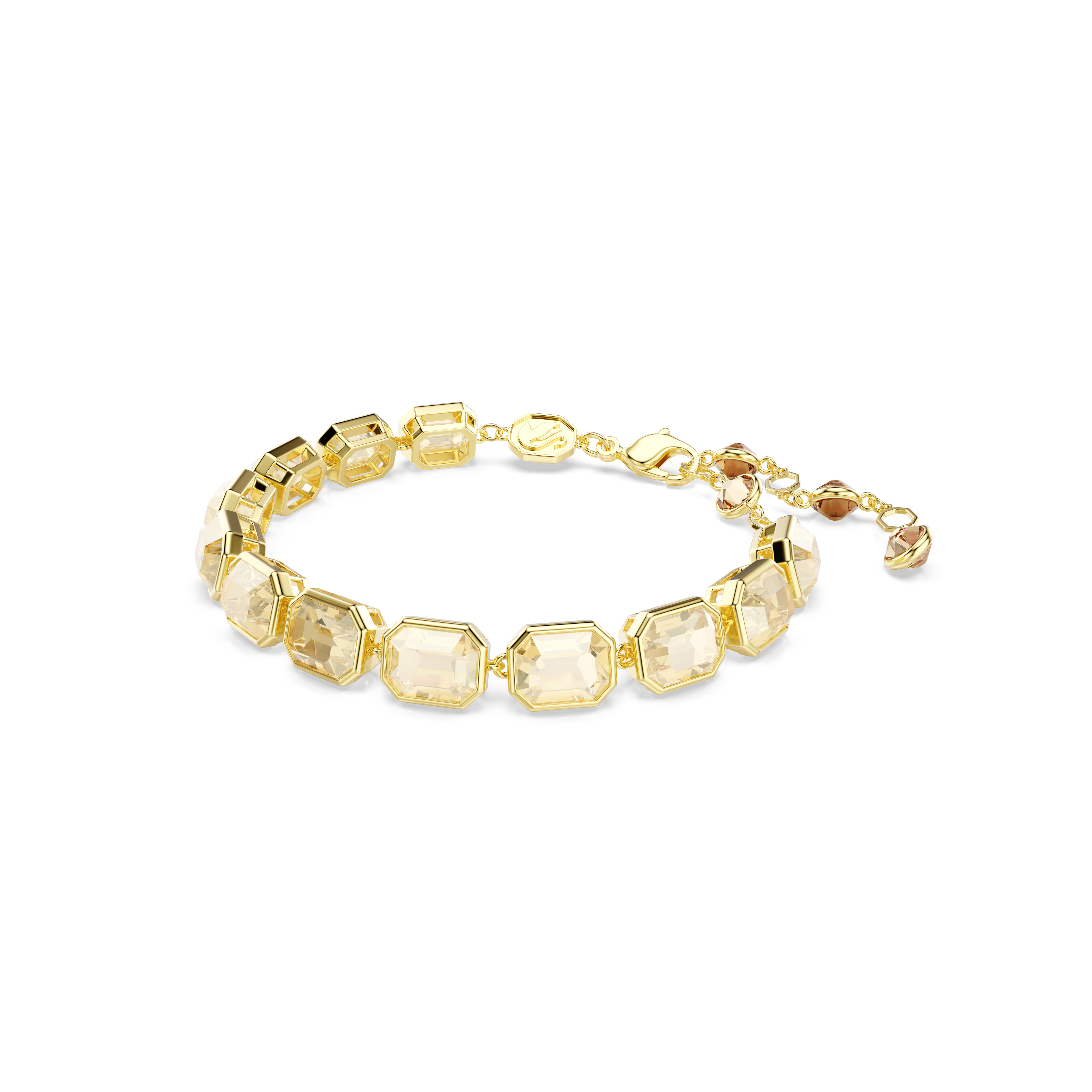 Swarovski Millenia bracelet, Octagon cut, Caramel, Gold-tone plated 5720912
