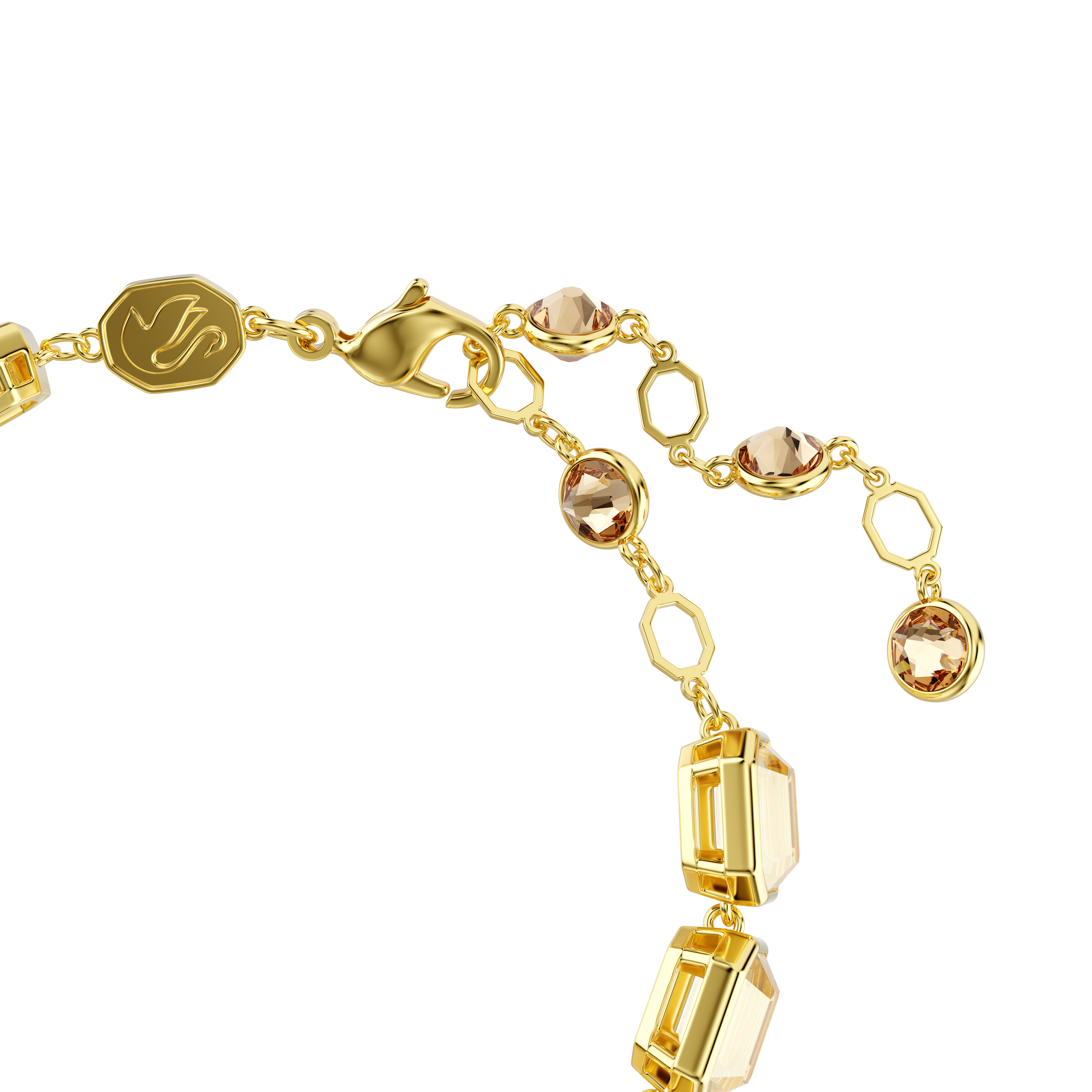 Swarovski Millenia bracelet, Octagon cut, Caramel, Gold-tone plated 5720912