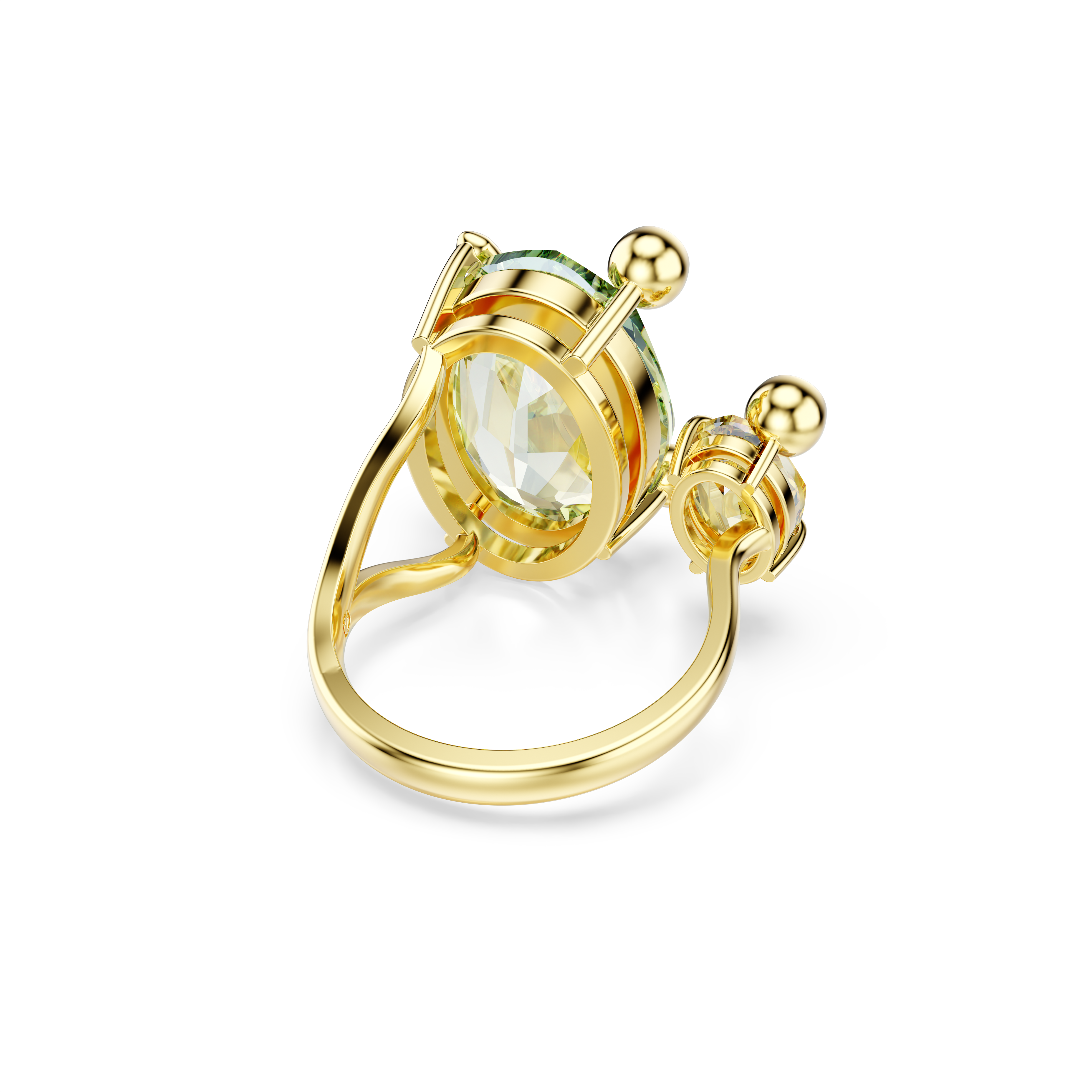 Swarovski Gema open ring, Mixed cuts, Multicolored, Gold-tone plated 5721686