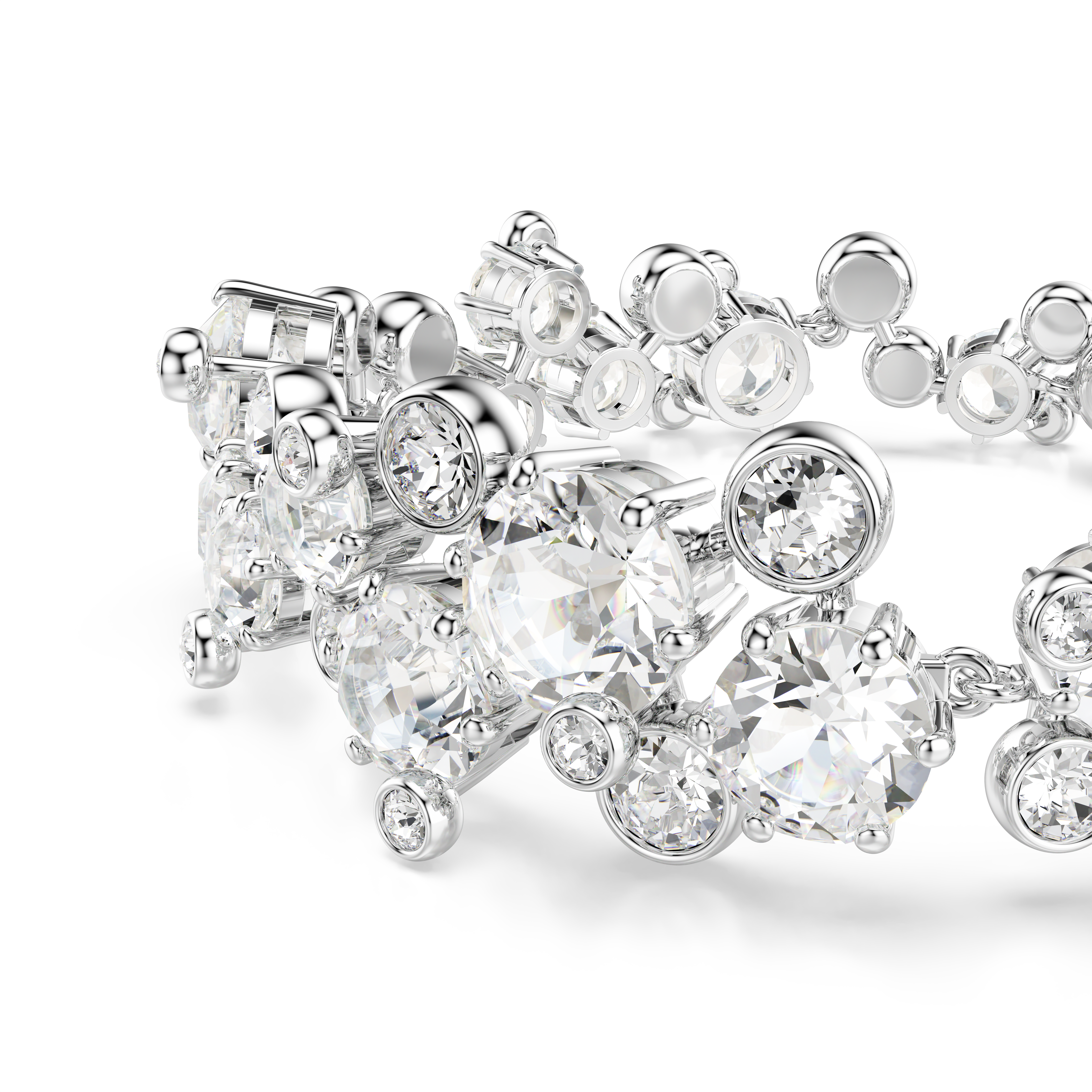 Swarovski Constella bracelet, Mixed cuts, White, Rhodium plated 5722469