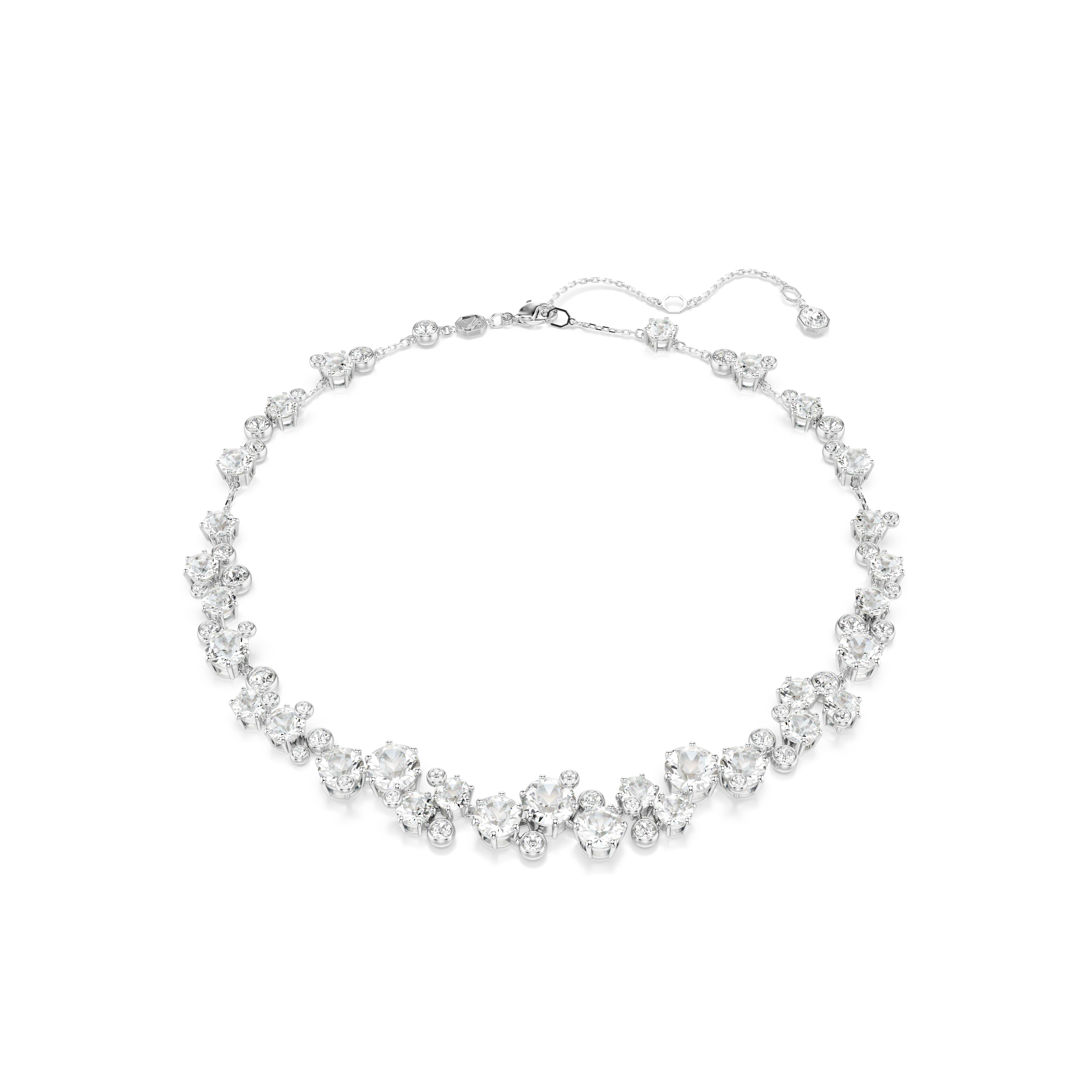 Swarovski Constella necklace, Round cut, White, Rhodium plated 5722472