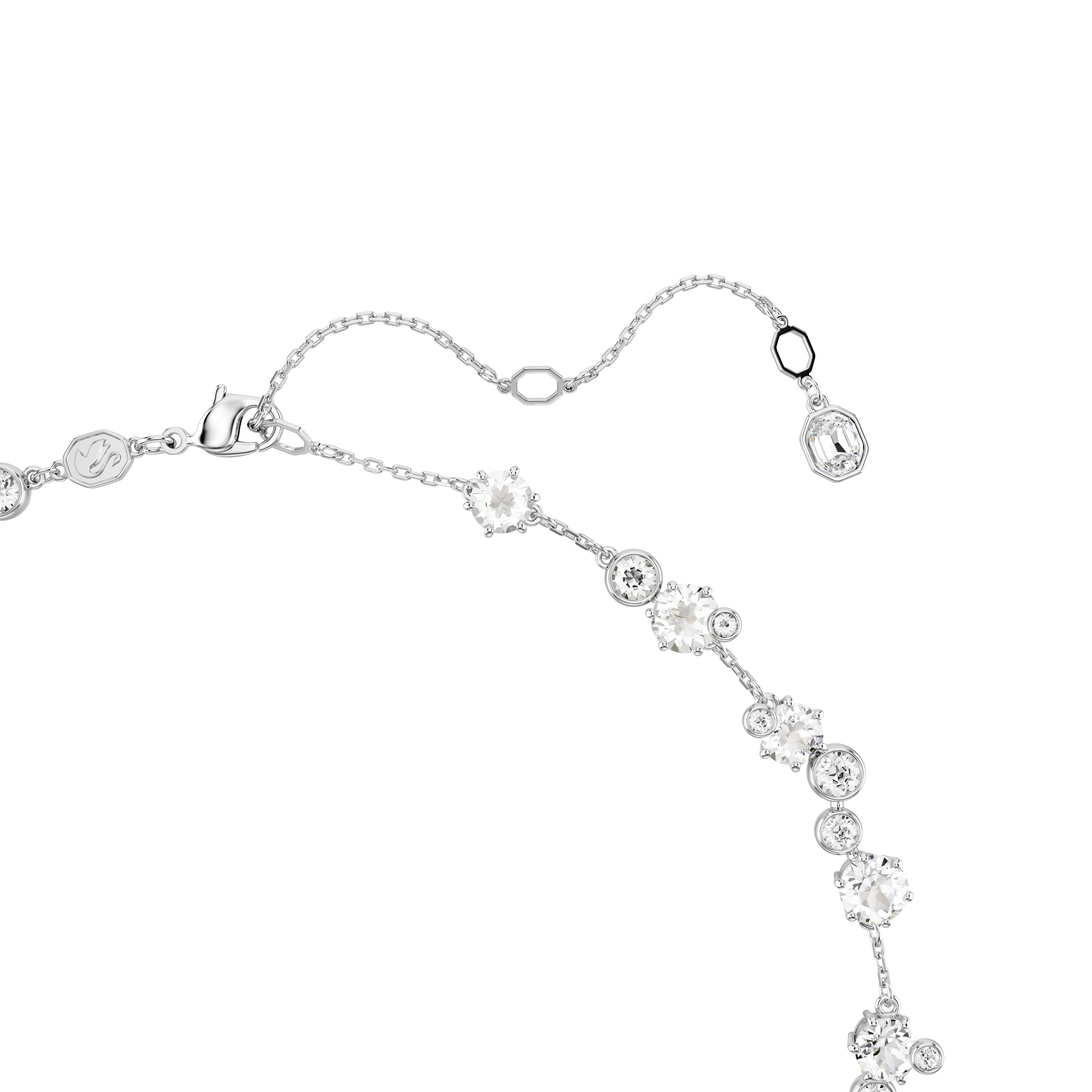 Swarovski Constella necklace, Round cut, White, Rhodium plated 5722472