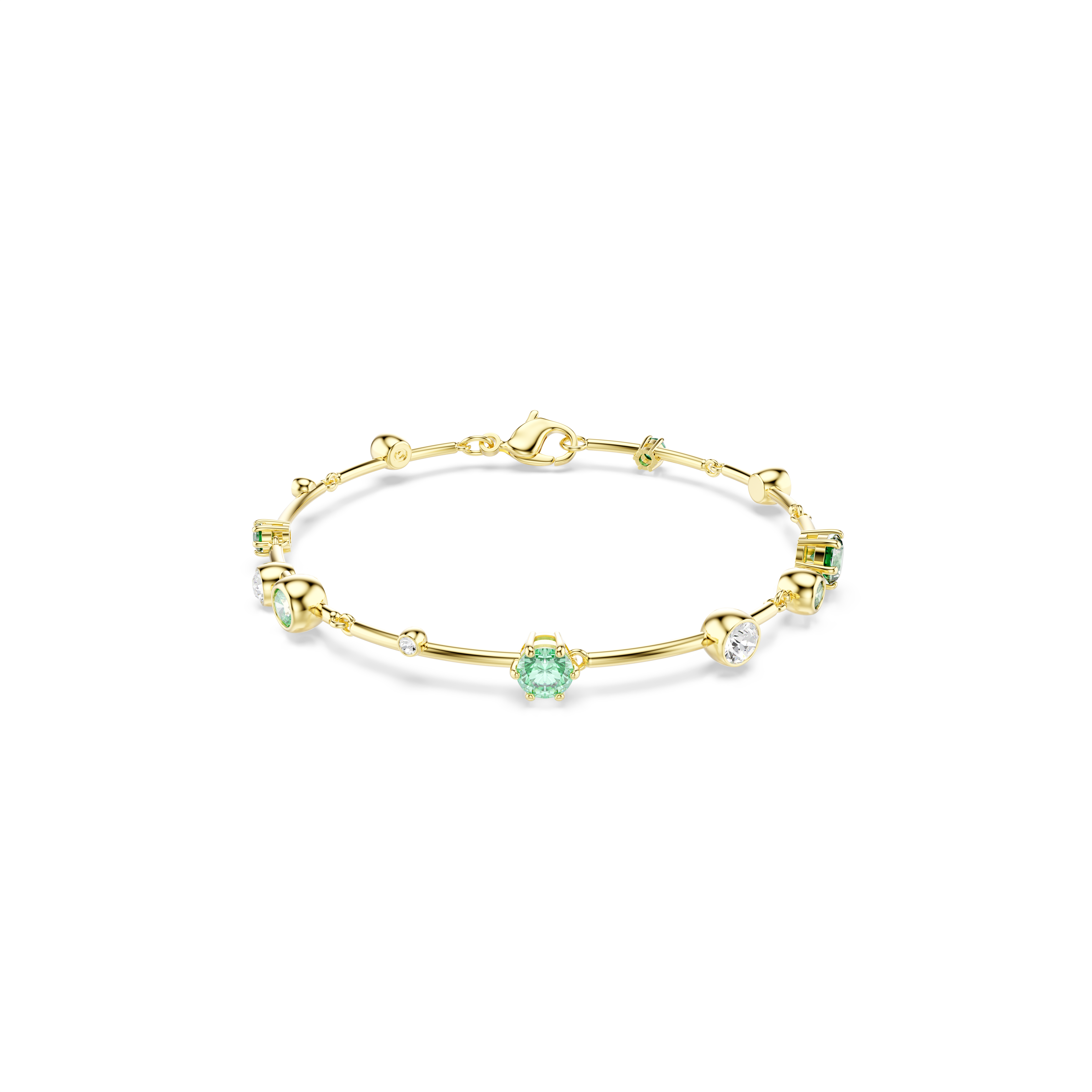 Swarovski Constella bracelet, Mixed cuts, Green, Gold-tone plated 5722478