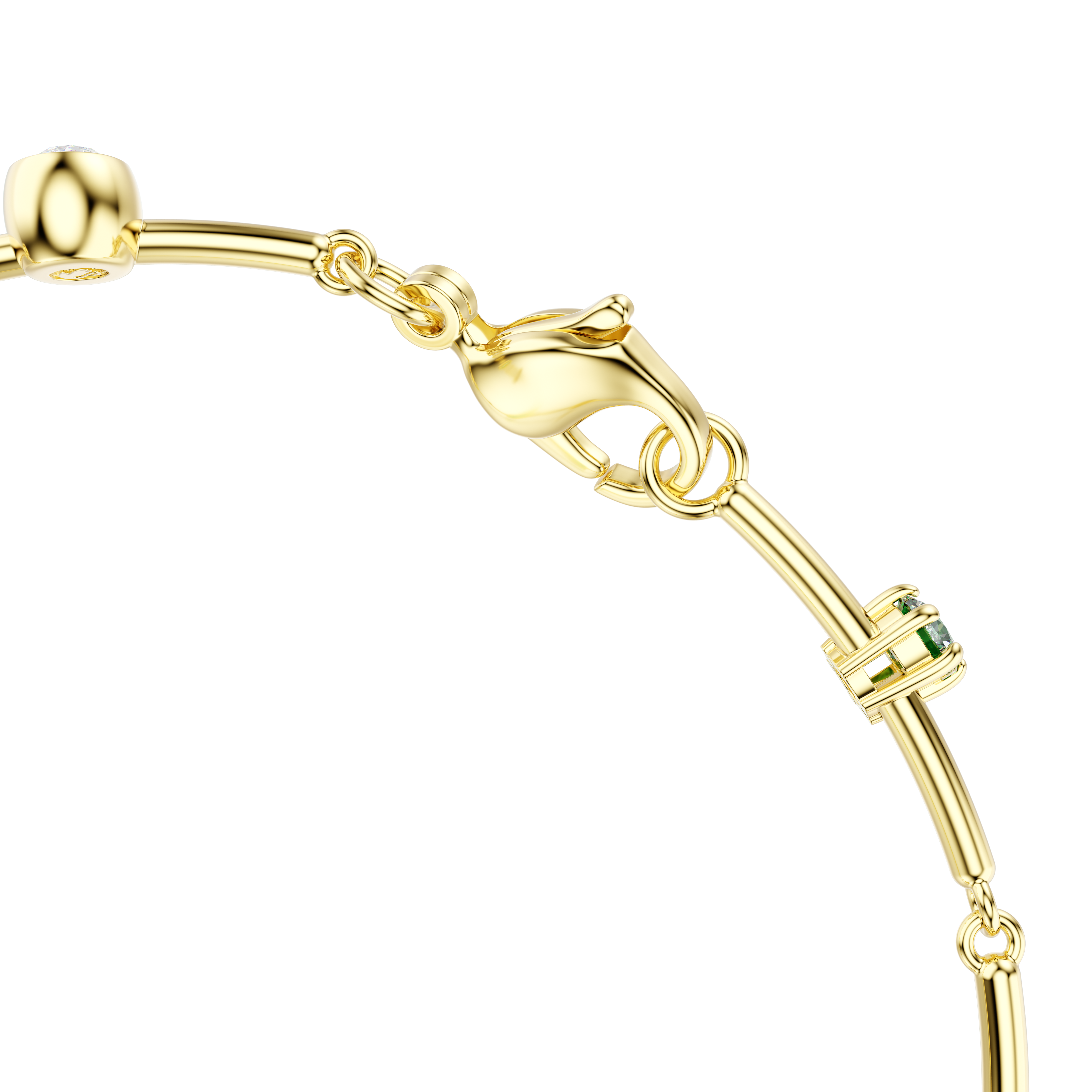 Swarovski Constella bracelet, Mixed cuts, Green, Gold-tone plated 5722478