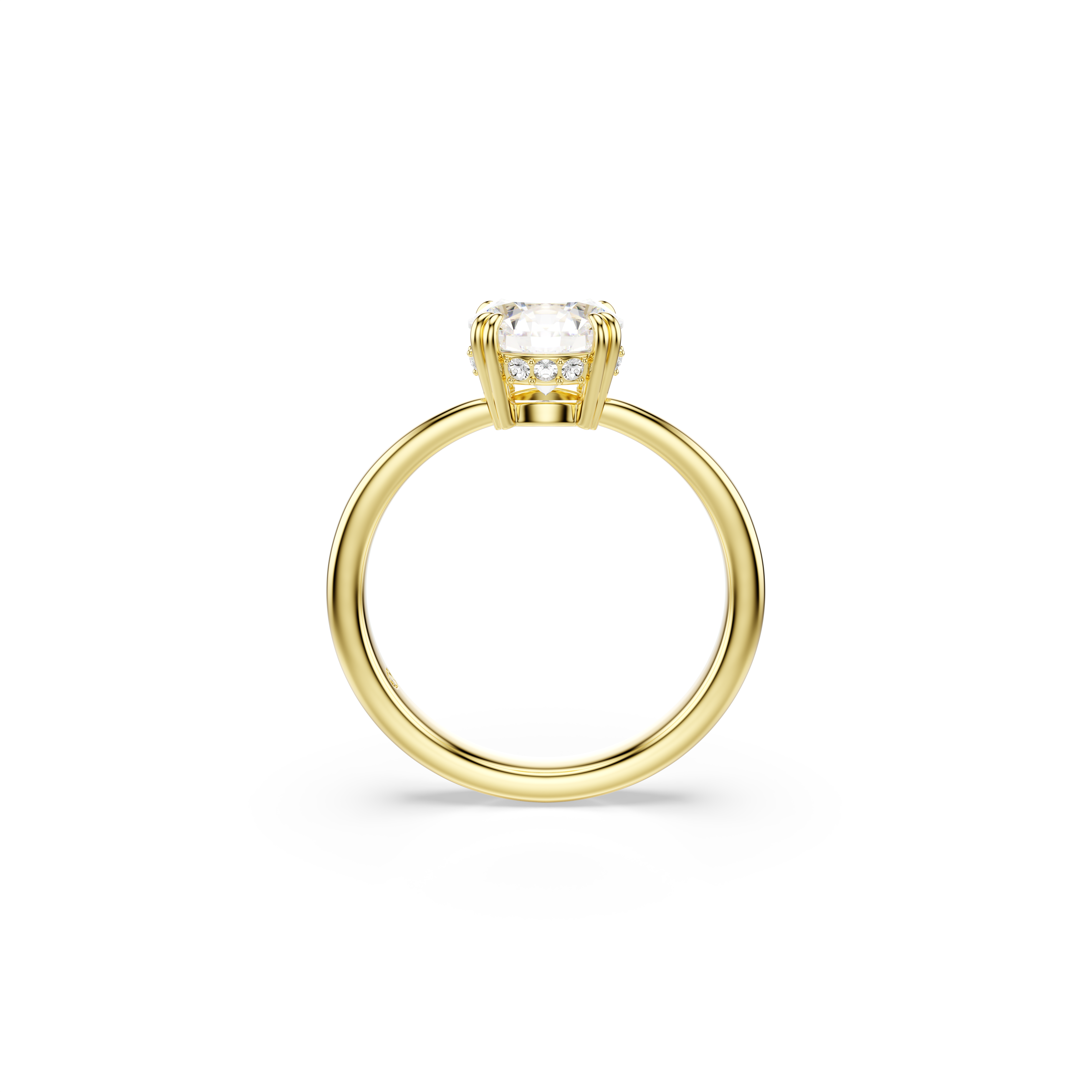 Swarovski Stilla cocktail ring, Round cut, White, Gold-tone plated 5723332