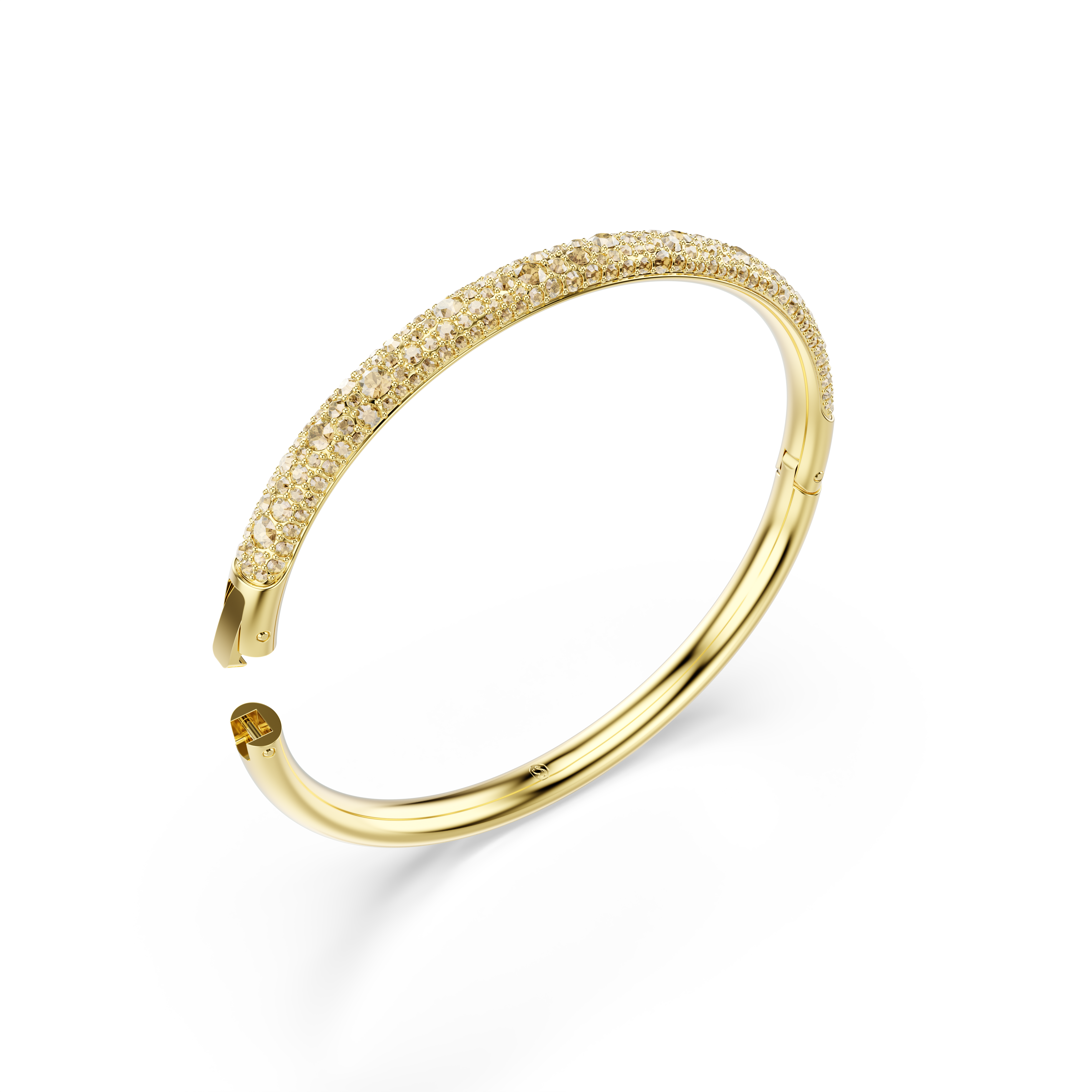 Swarovski Sublima bangle, Snow pavé, Gold tone, Gold-tone plated 5723337