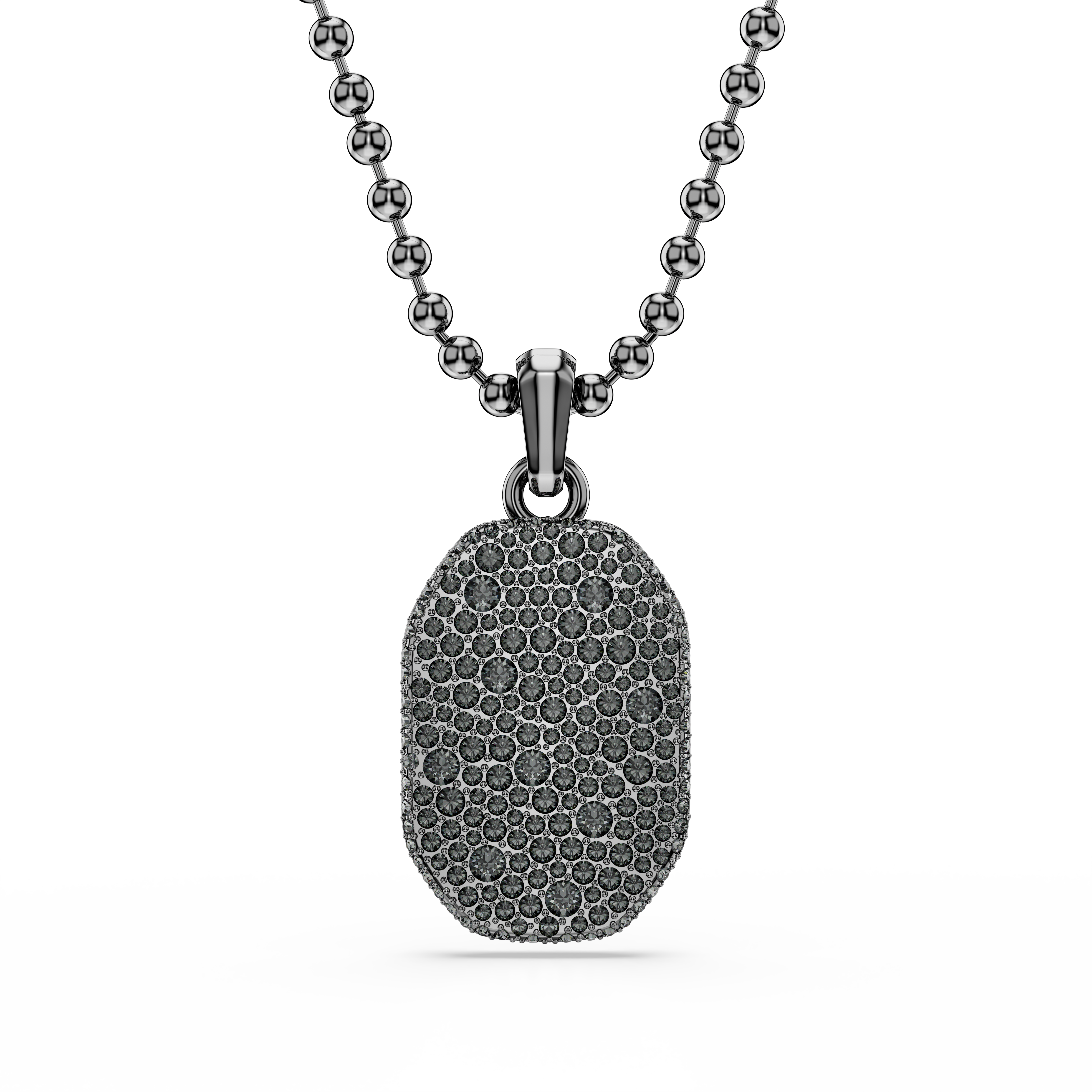 Swarovski Dextera pendant, Octagon shape, Round cut, Black, Ruthenium plated 5724595