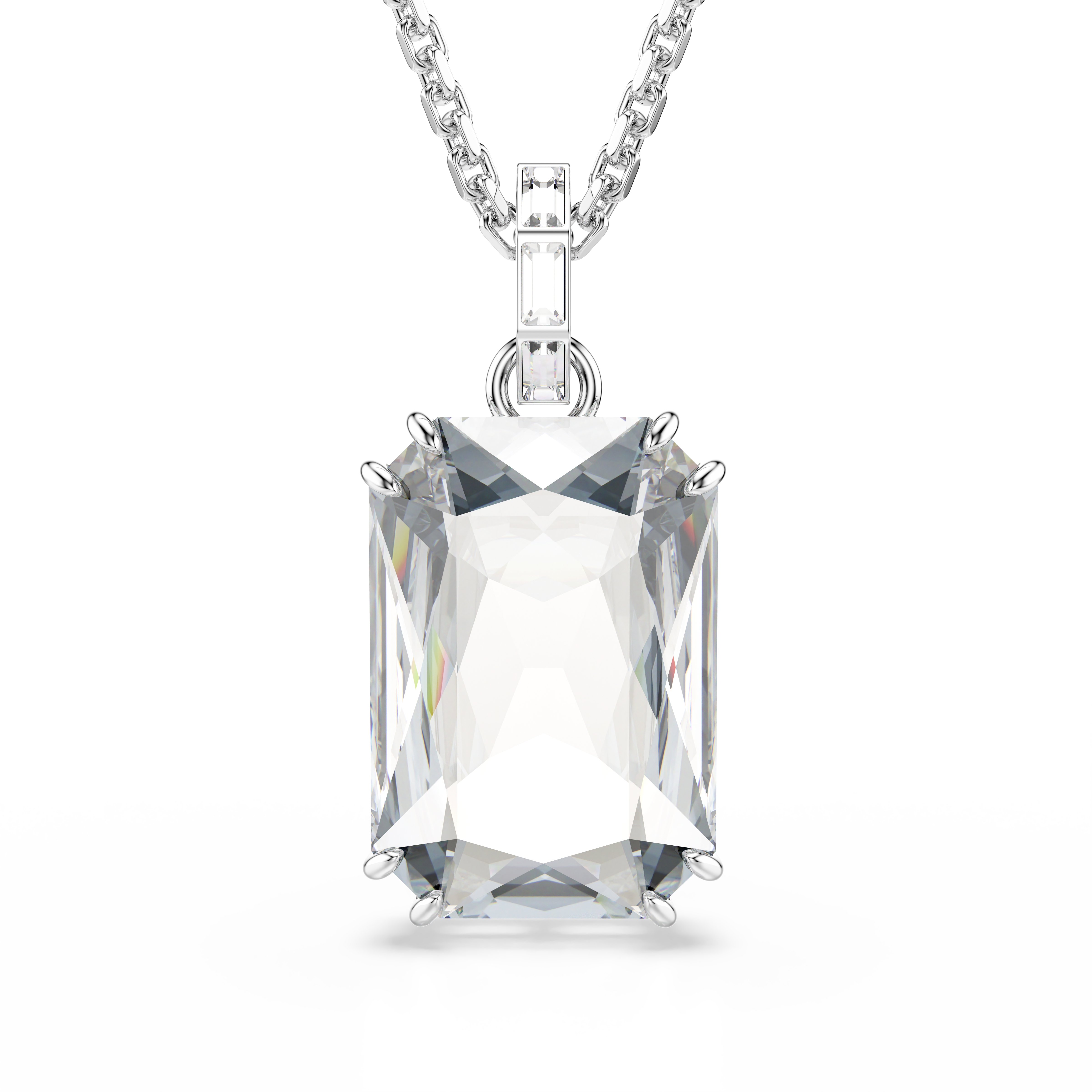 Swarovski Millenia pendant, Octagon cut, White, Rhodium plated 5725768
