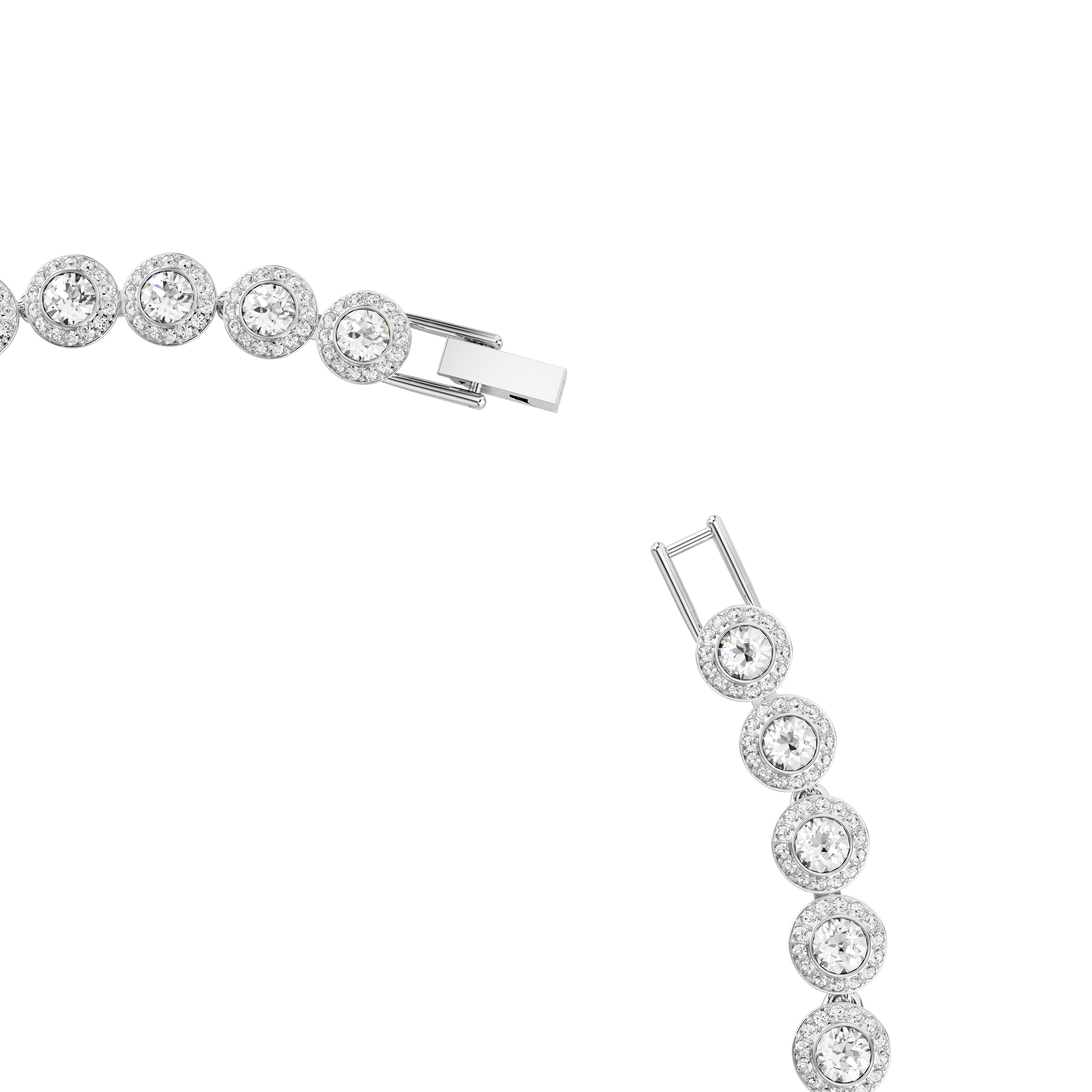 Swarovski Una Angelic necklace, Round cut, White, Rhodium plated 5727095