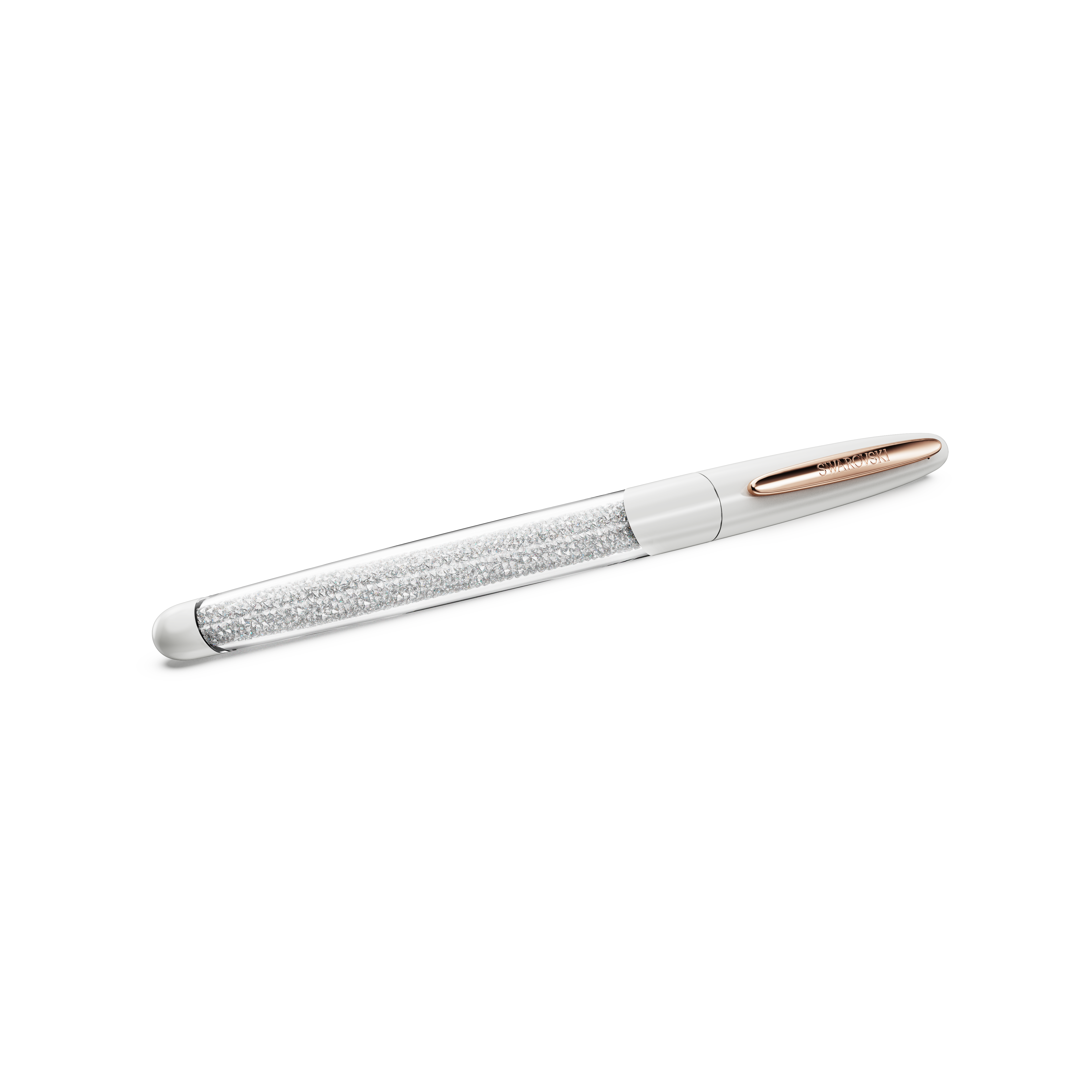 Swarovski Crystalline rollerball pen, White, Rose gold-tone plated 5728390