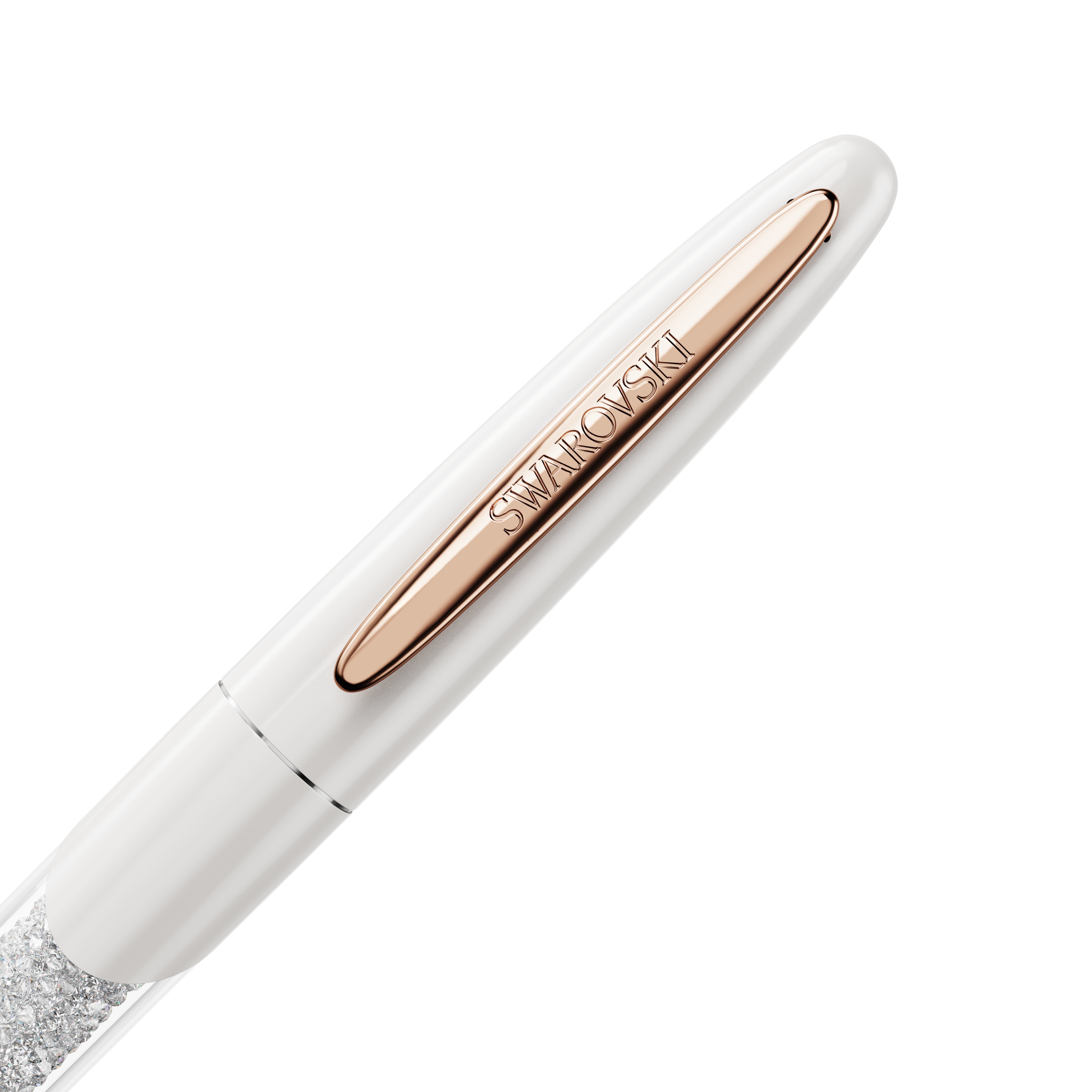Swarovski Crystalline rollerball pen, White, Rose gold-tone plated 5728390