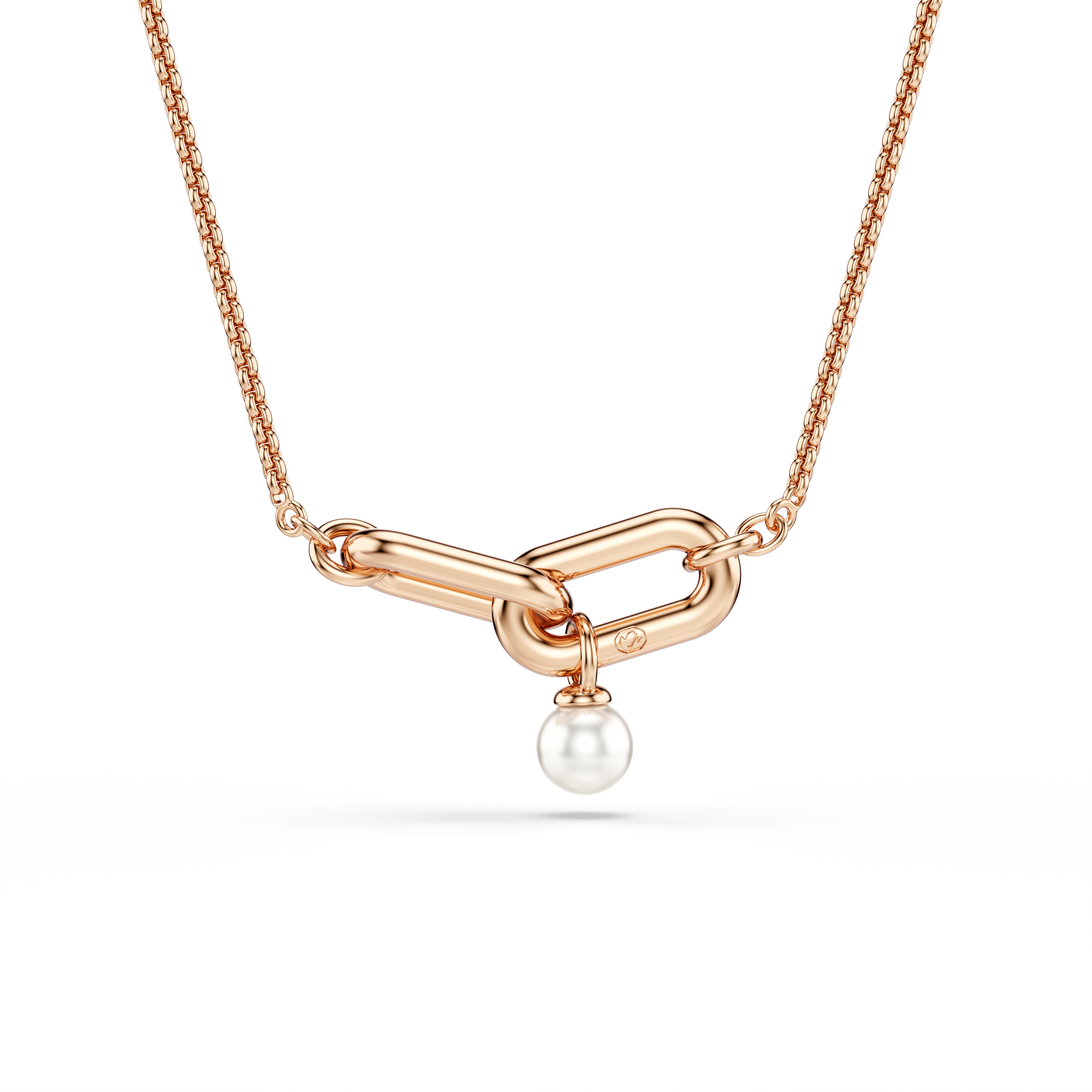 Swarovski Constella pendant, Crystal pearl, Round cut, White, Rose gold-tone plated 5728589